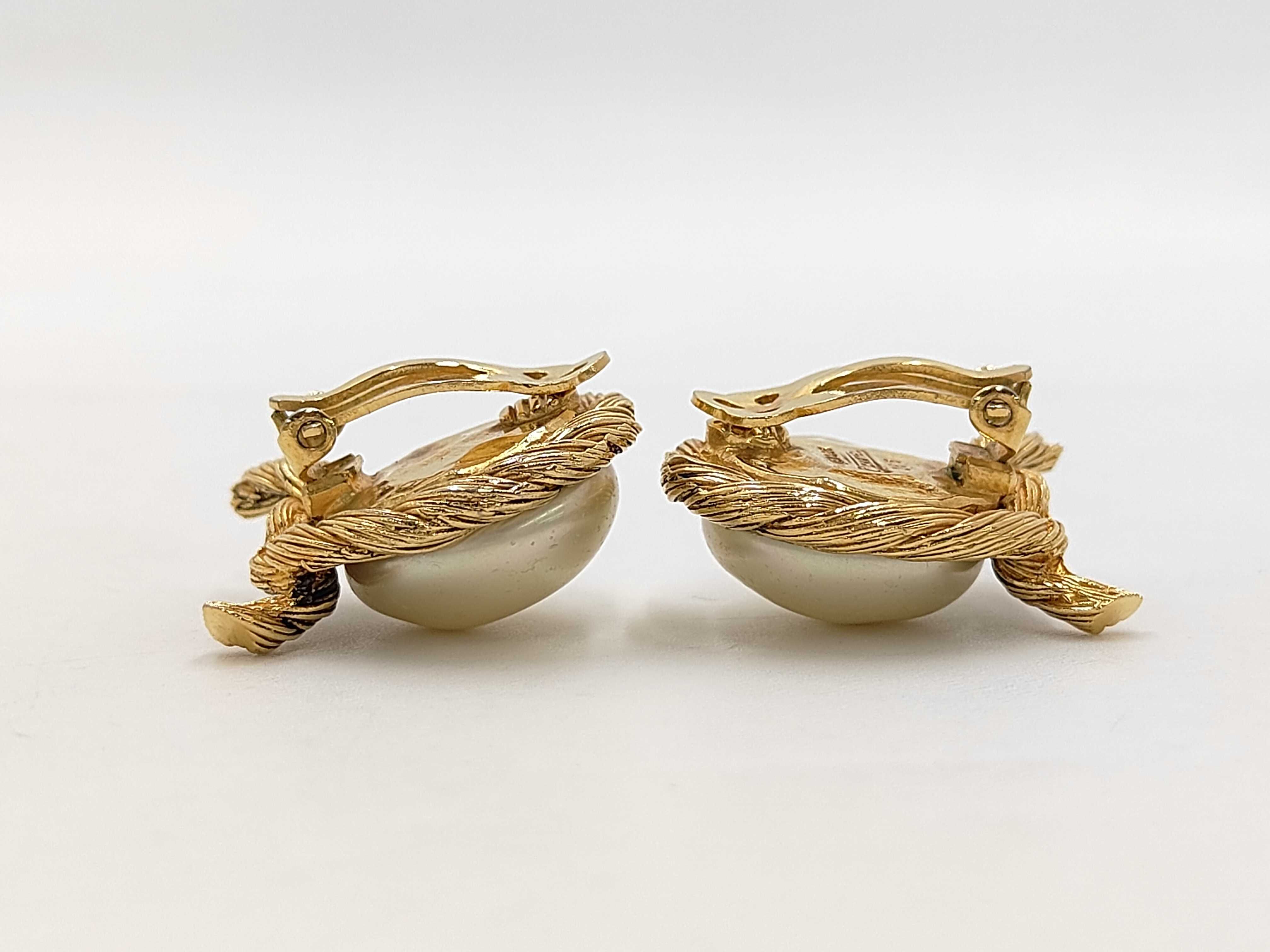 pearl earrings — view 2