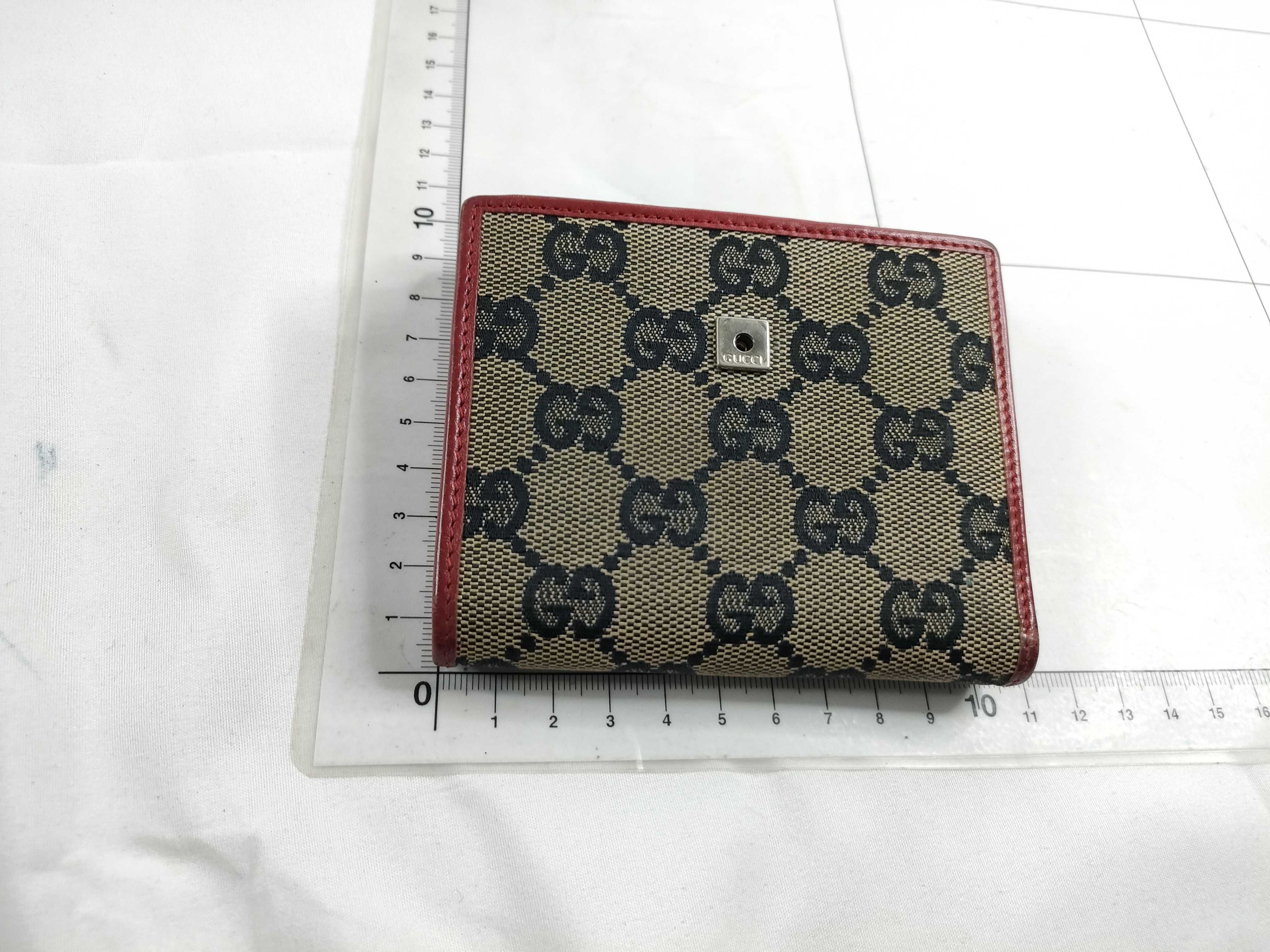 bi-fold wallet, beige x red. — view 2