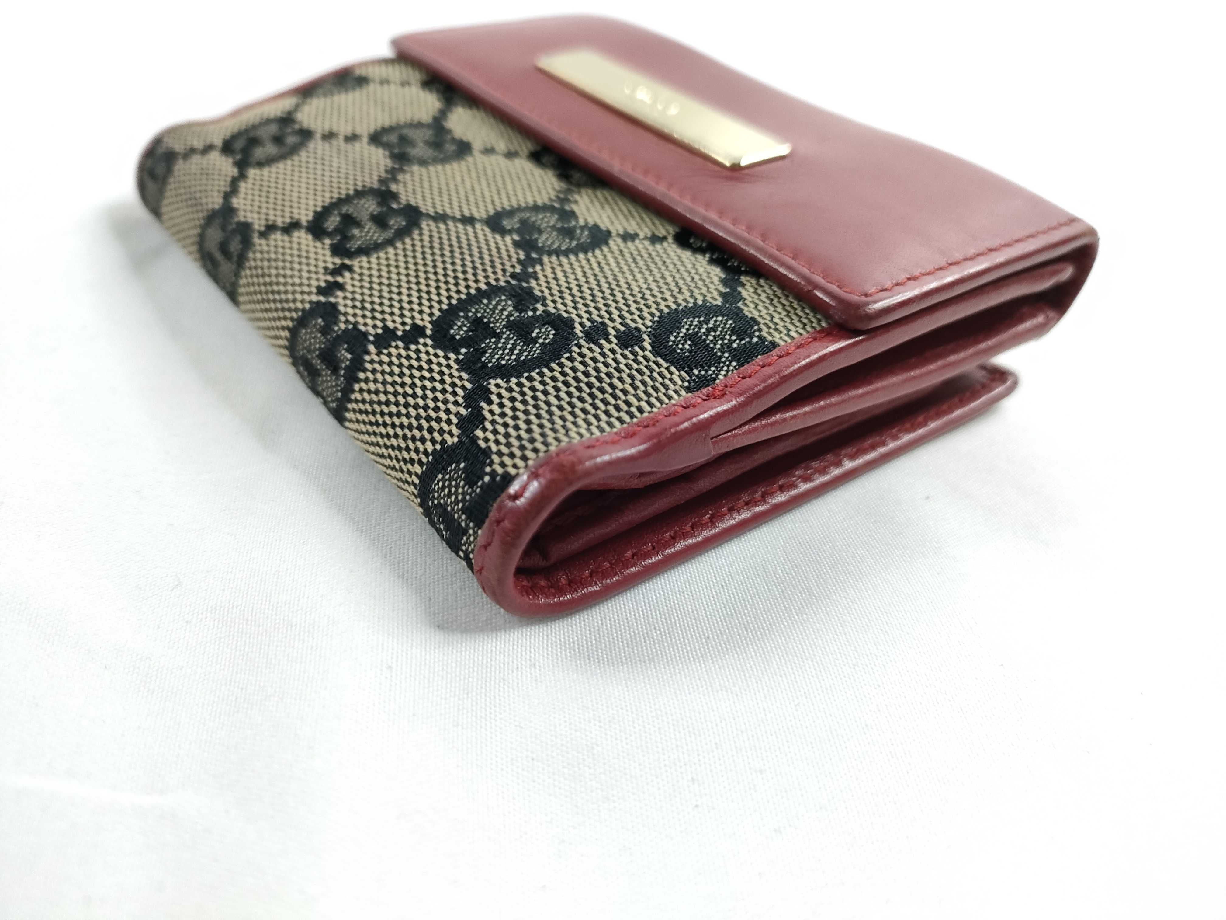 bi-fold wallet, beige x red. — view 3