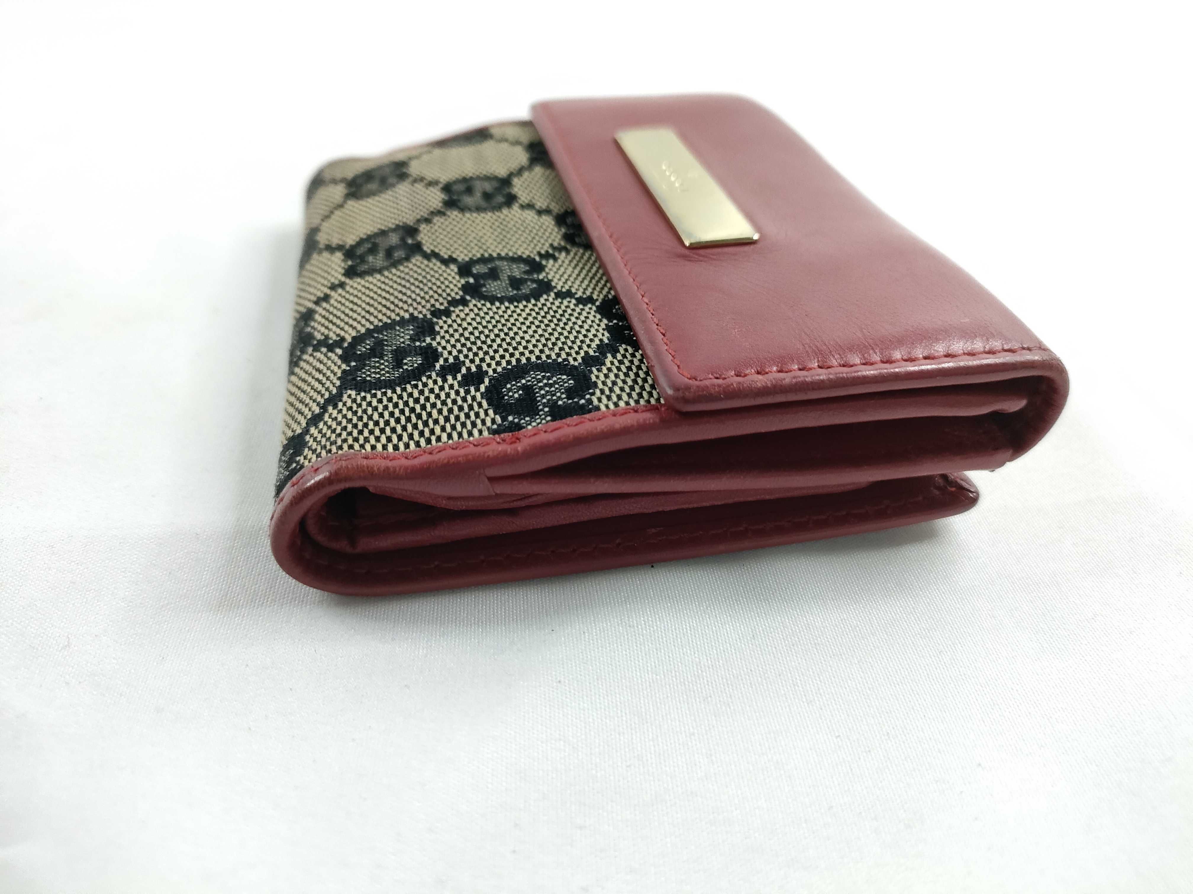 bi-fold wallet, beige x red. — view 7