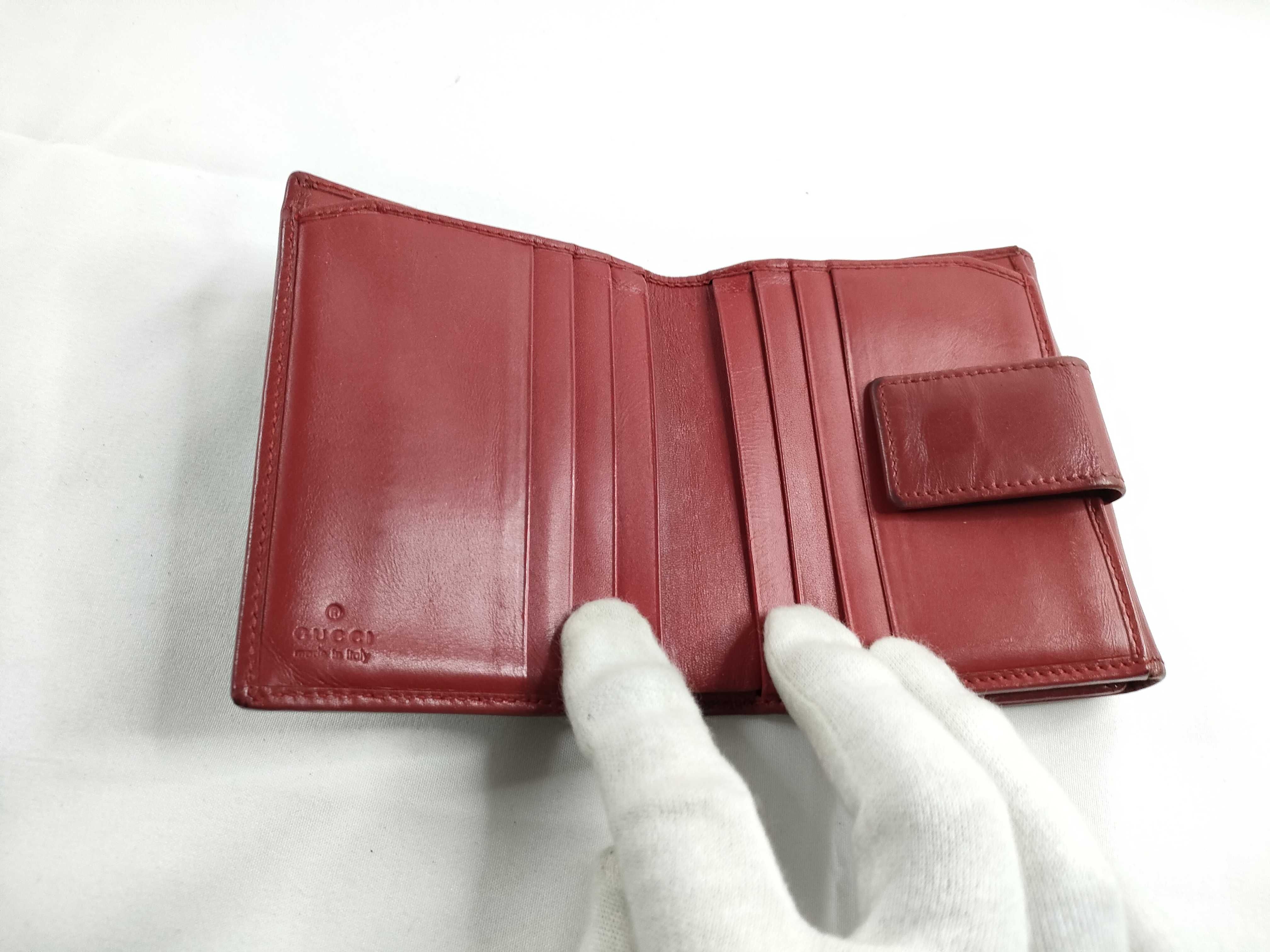 bi-fold wallet, beige x red. — view 8