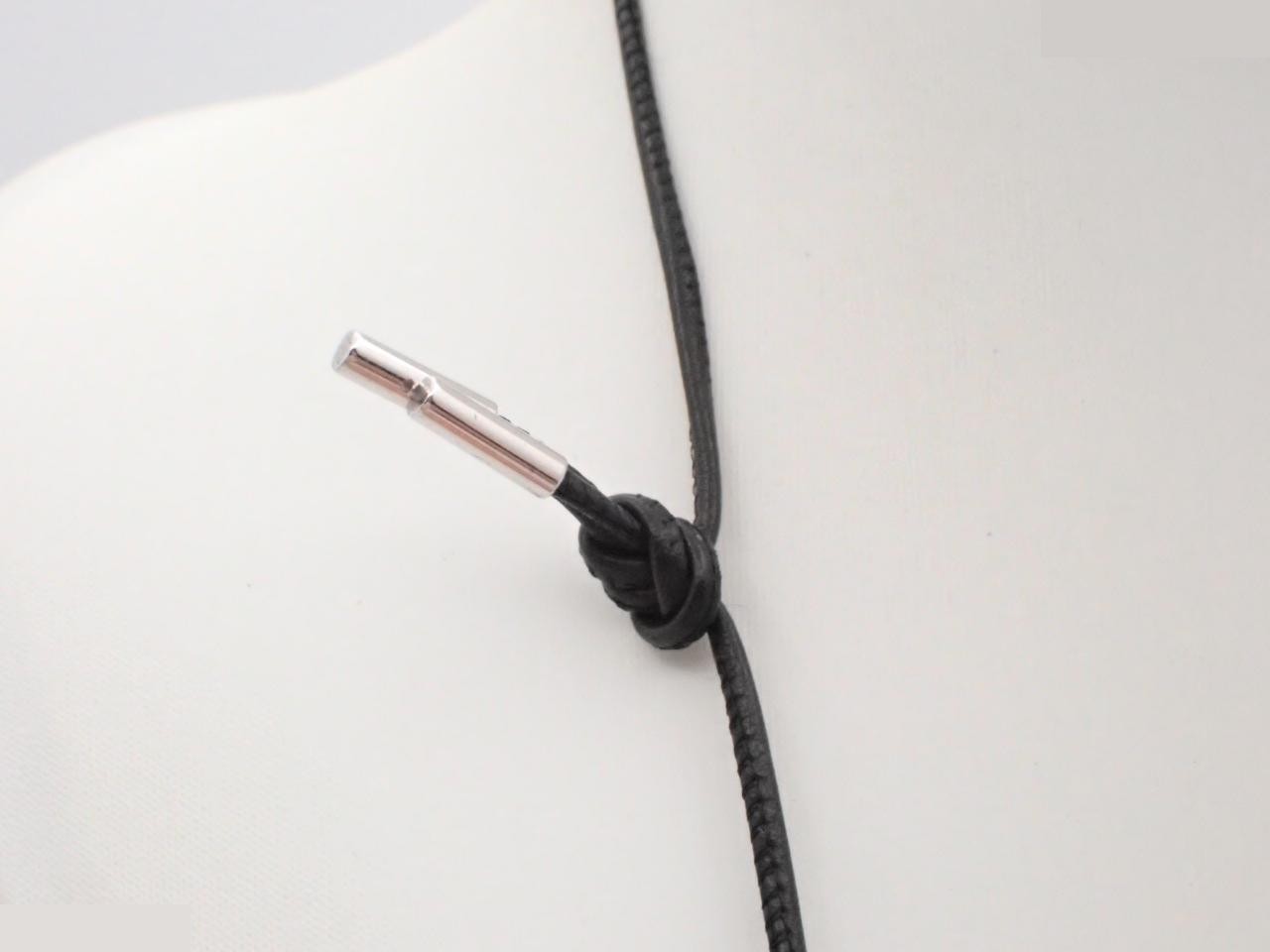 Chaine d'Ancre 24 Necklace, Leather, 925 Sterling Silver / Total Weight 56.4g, Cord Approx. 78cm — view 2