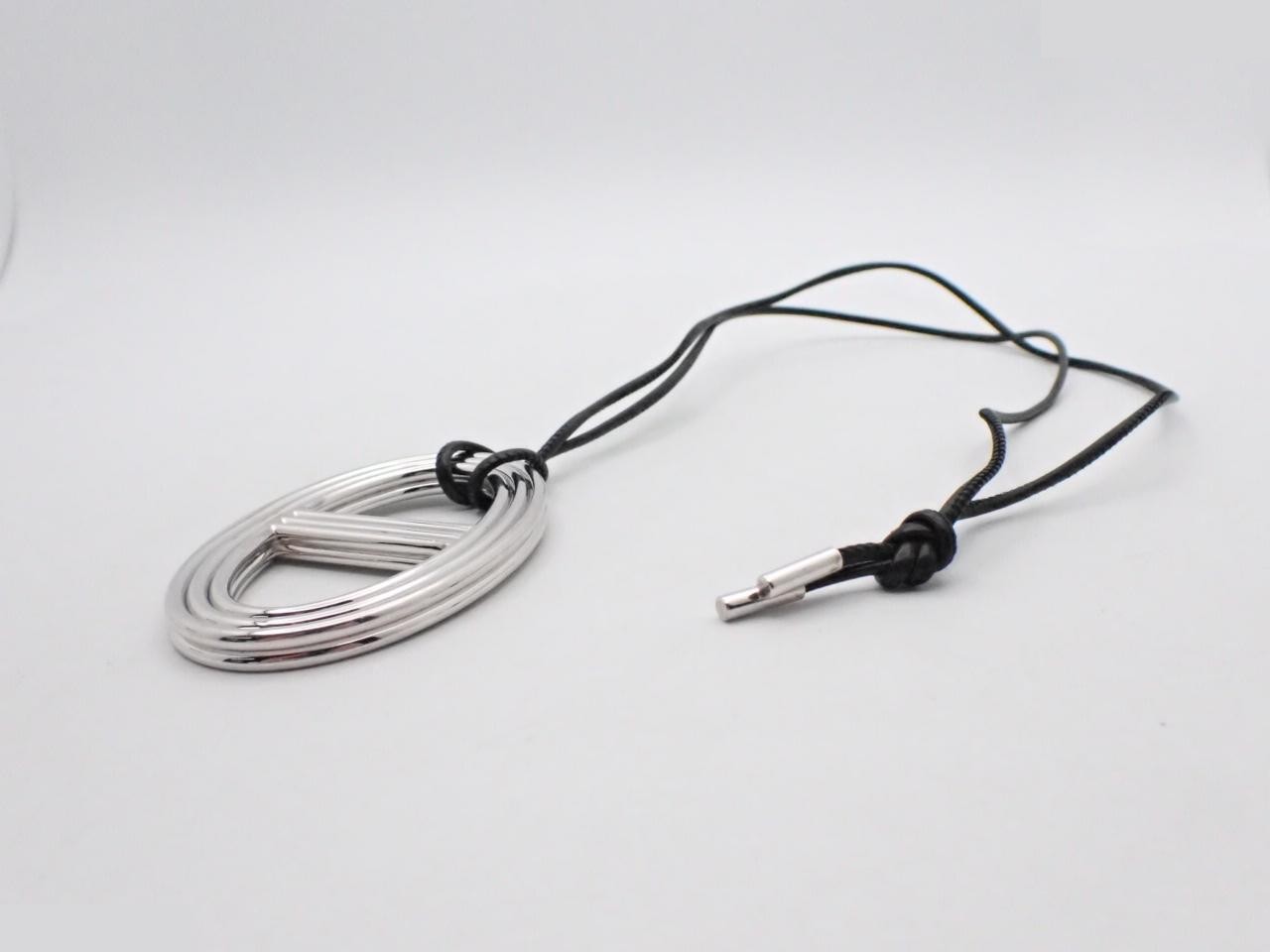 Chaine d'Ancre 24 Necklace, Leather, 925 Sterling Silver / Total Weight 56.4g, Cord Approx. 78cm — view 3
