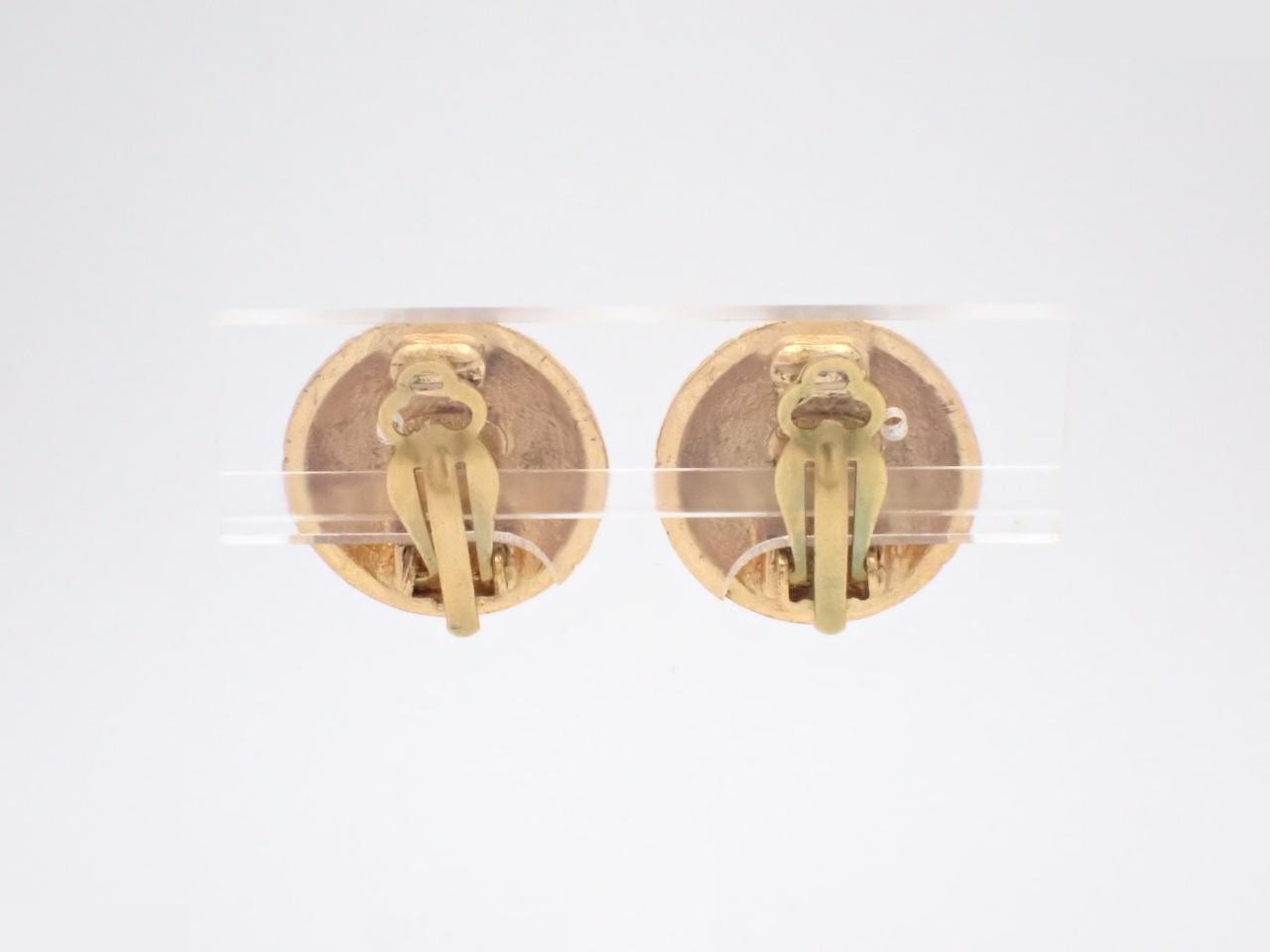 Earrings with Coco Mark design, gold. — view 2