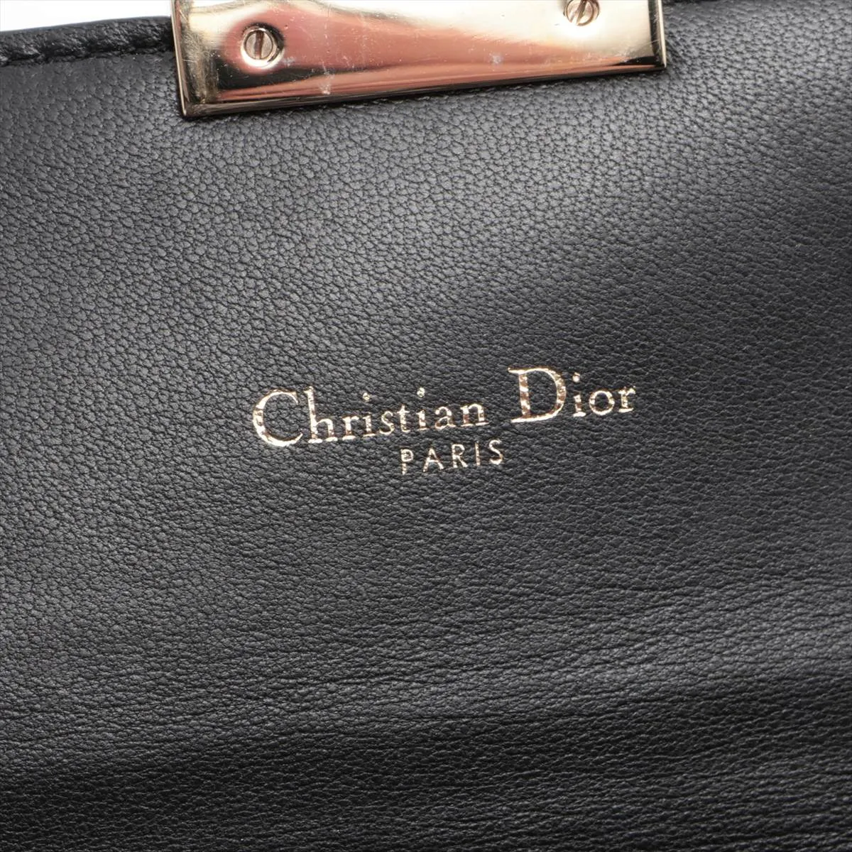 Lady Dior Cannage Leather Chain Wallet Black — view 5