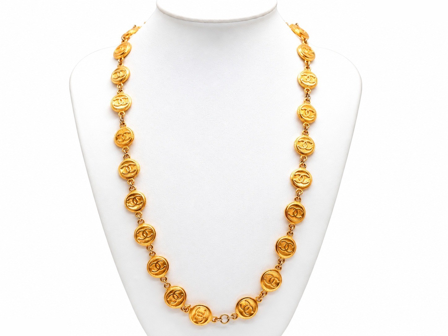 Coco Mark Coin Necklace, Neck Circumference Approx. 71cm