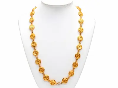 Coco Mark Coin Necklace, Neck Circumference Approx. 71cm