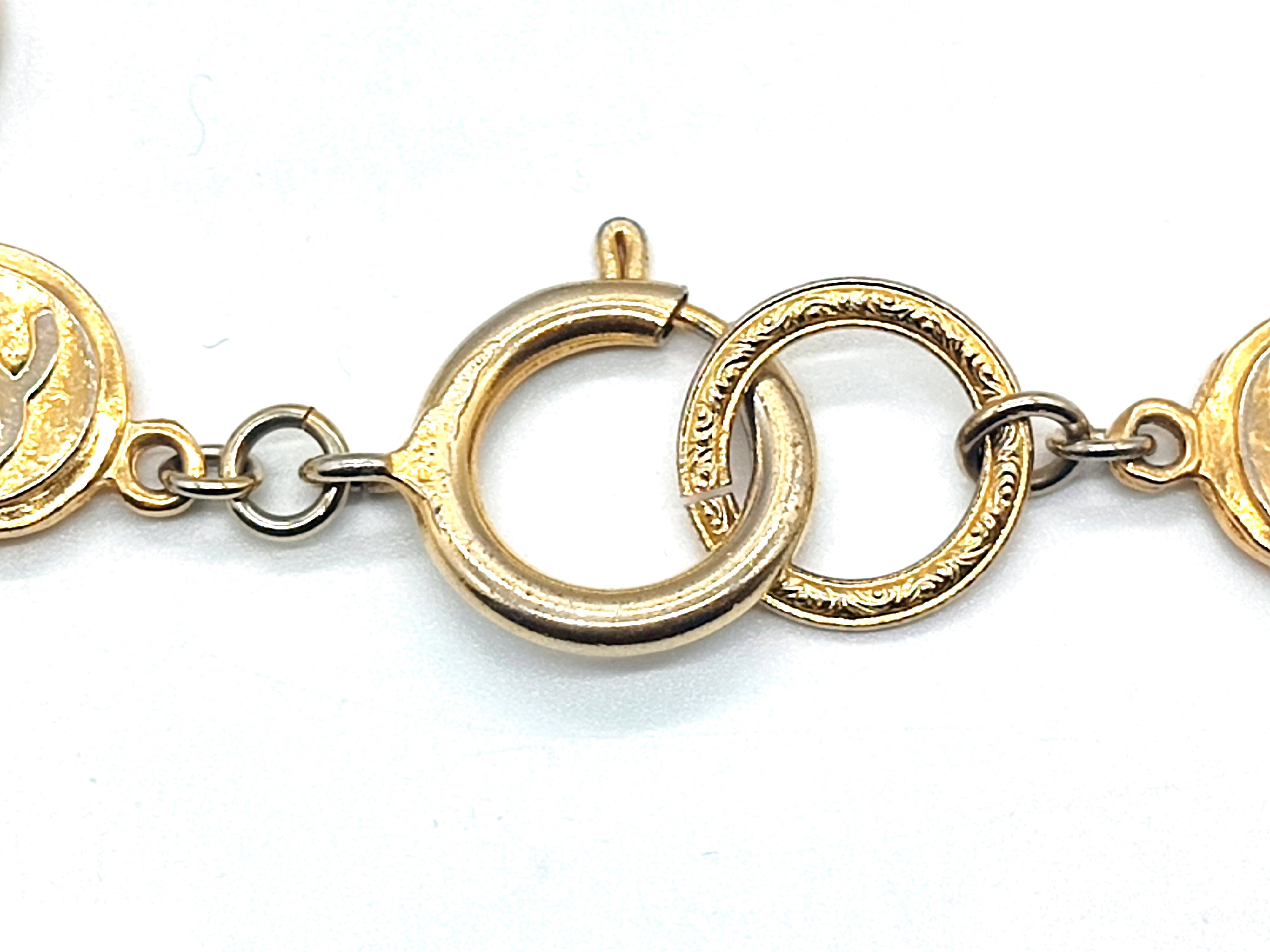 Coco Mark Coin Necklace, Neck Circumference Approx. 71cm — view 11