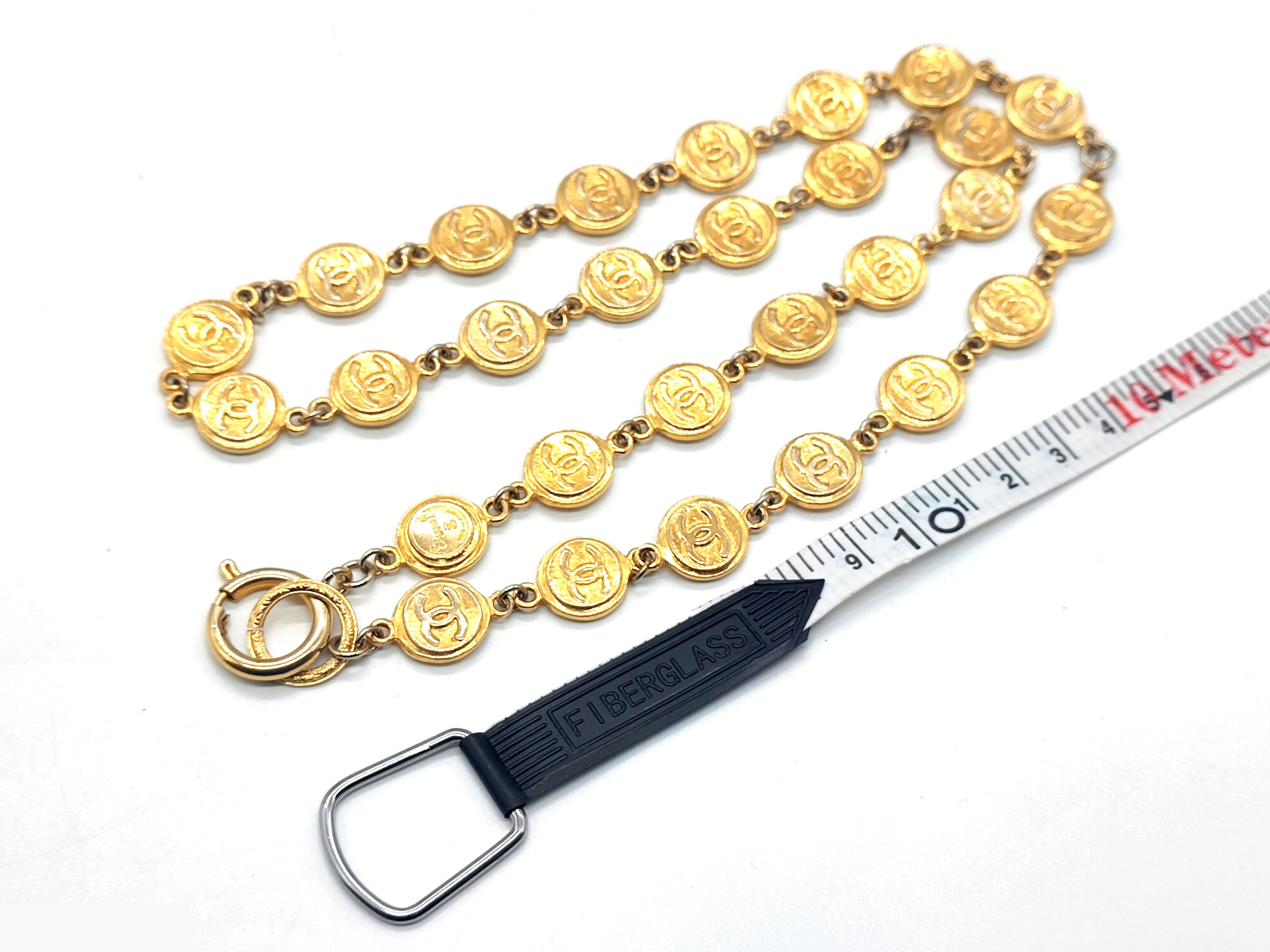 Coco Mark Coin Necklace, Neck Circumference Approx. 71cm — view 8