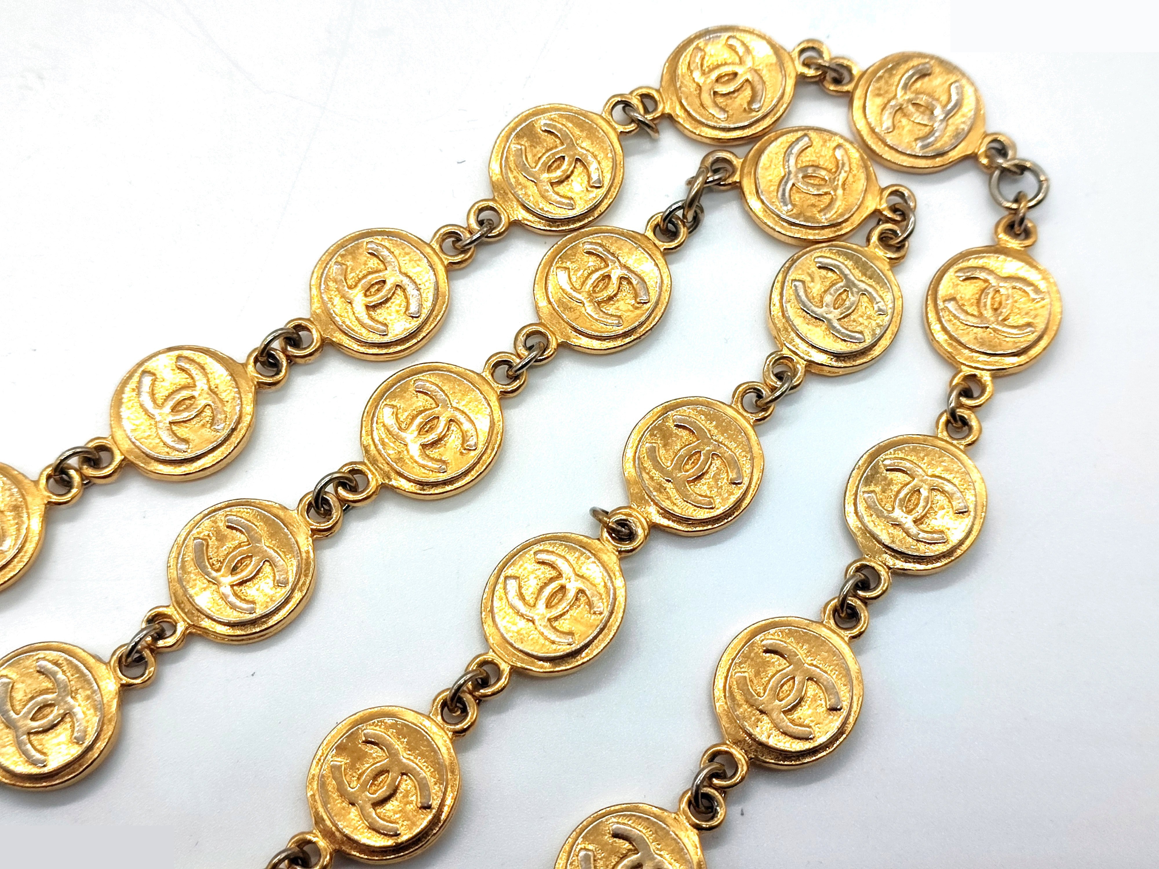 Coco Mark Coin Necklace, Neck Circumference Approx. 71cm — view 10