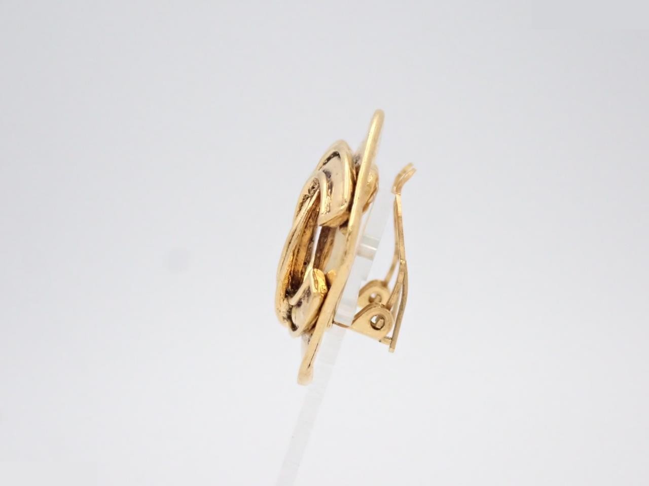 Coco Mark Gold Earrings — view 3