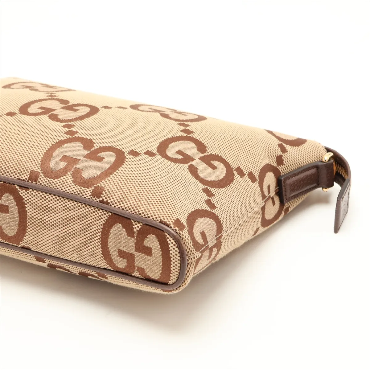 Jumbo GG Canvas x Leather Shoulder Bag, Brown, 699130 — view 3