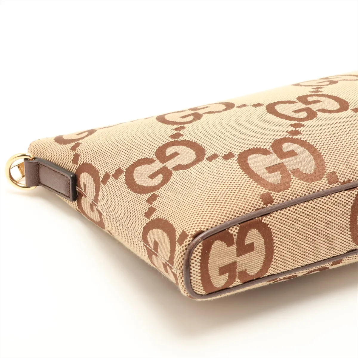 Jumbo GG Canvas x Leather Shoulder Bag, Brown, 699130 — view 4