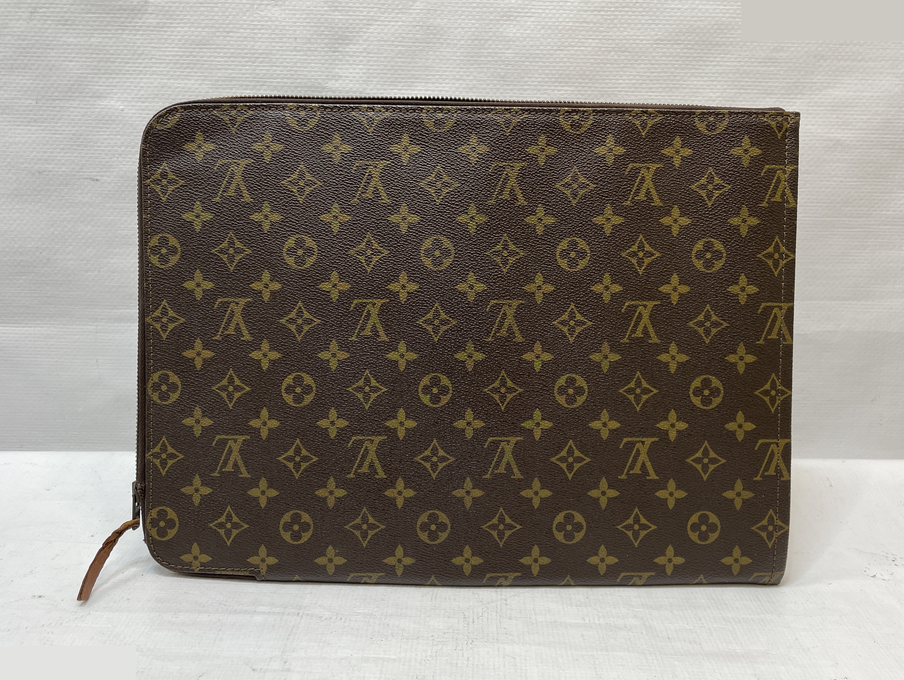 Monogram Poche Documents Document Case, Brown — view 2