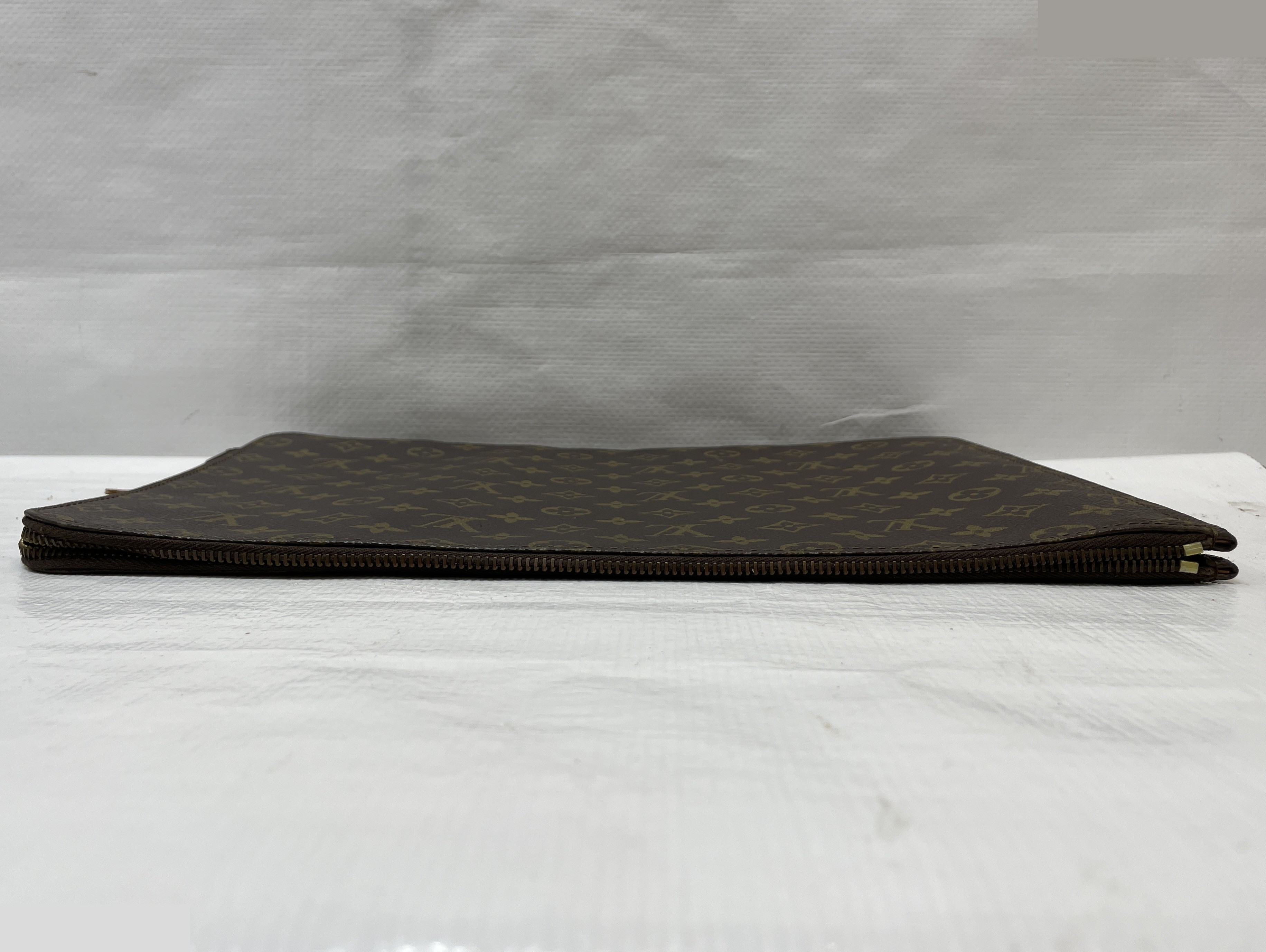Monogram Poche Documents Document Case, Brown — view 5