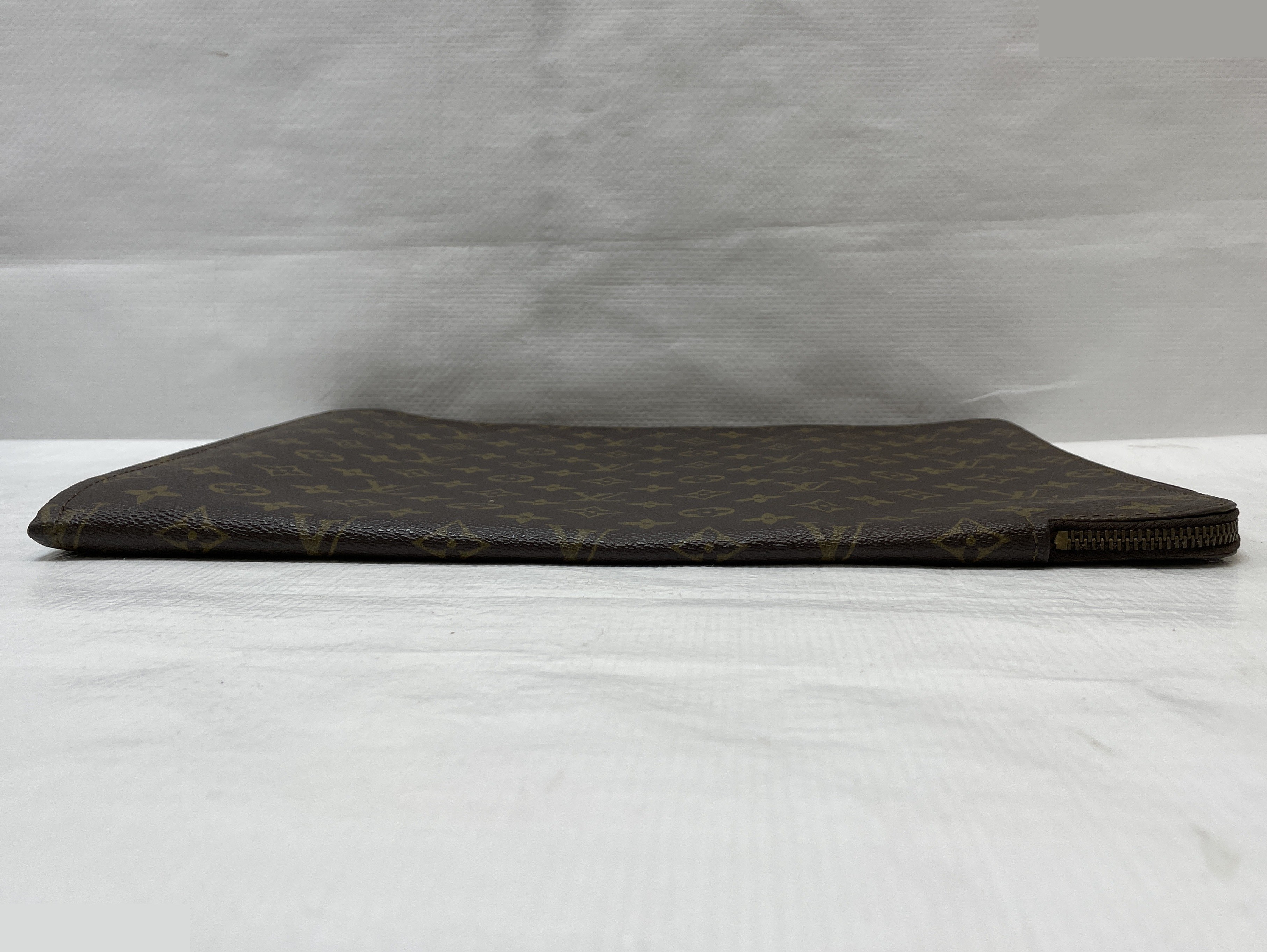 Monogram Poche Documents Document Case, Brown — view 6