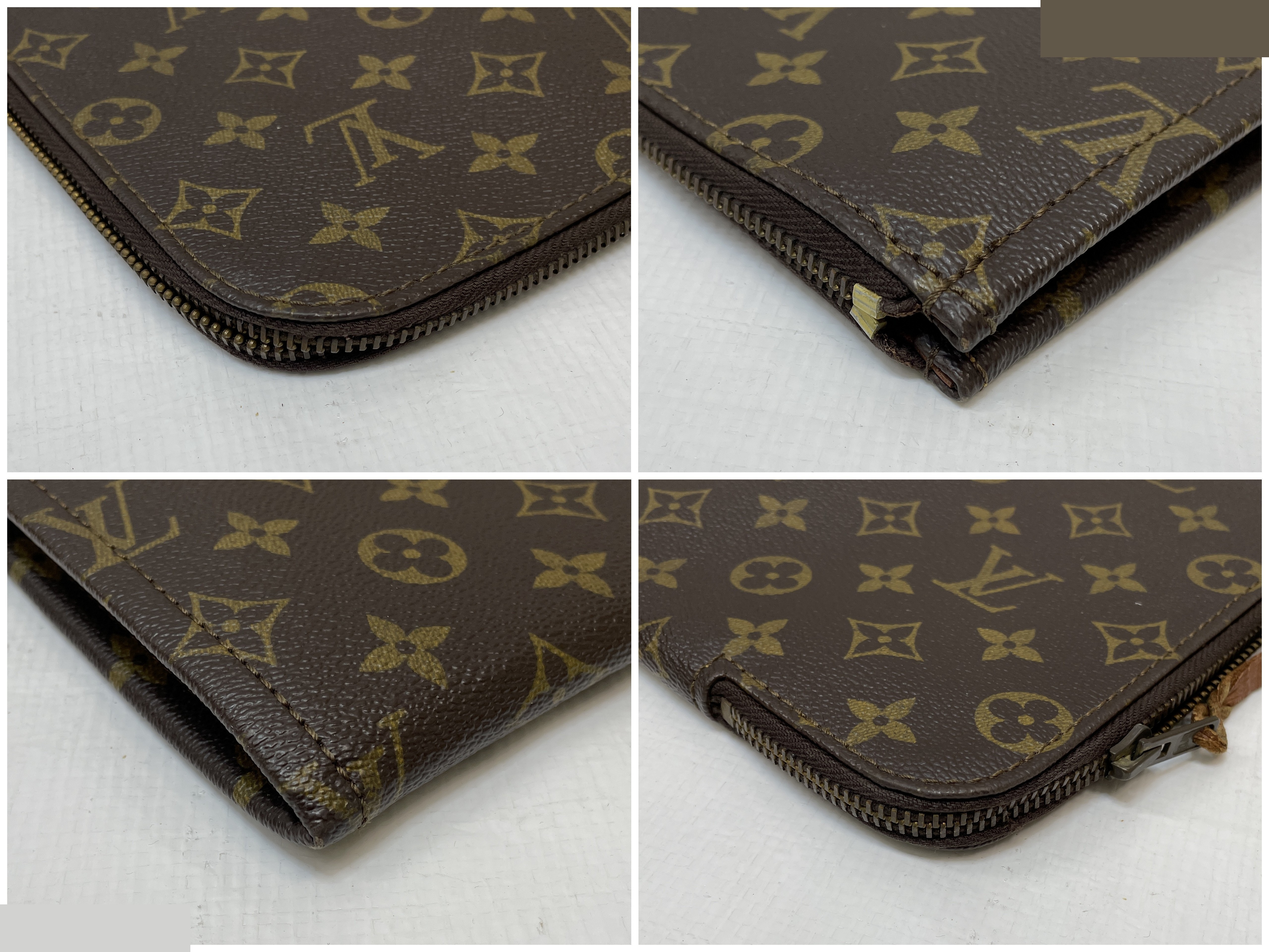 Monogram Poche Documents Document Case, Brown — view 7
