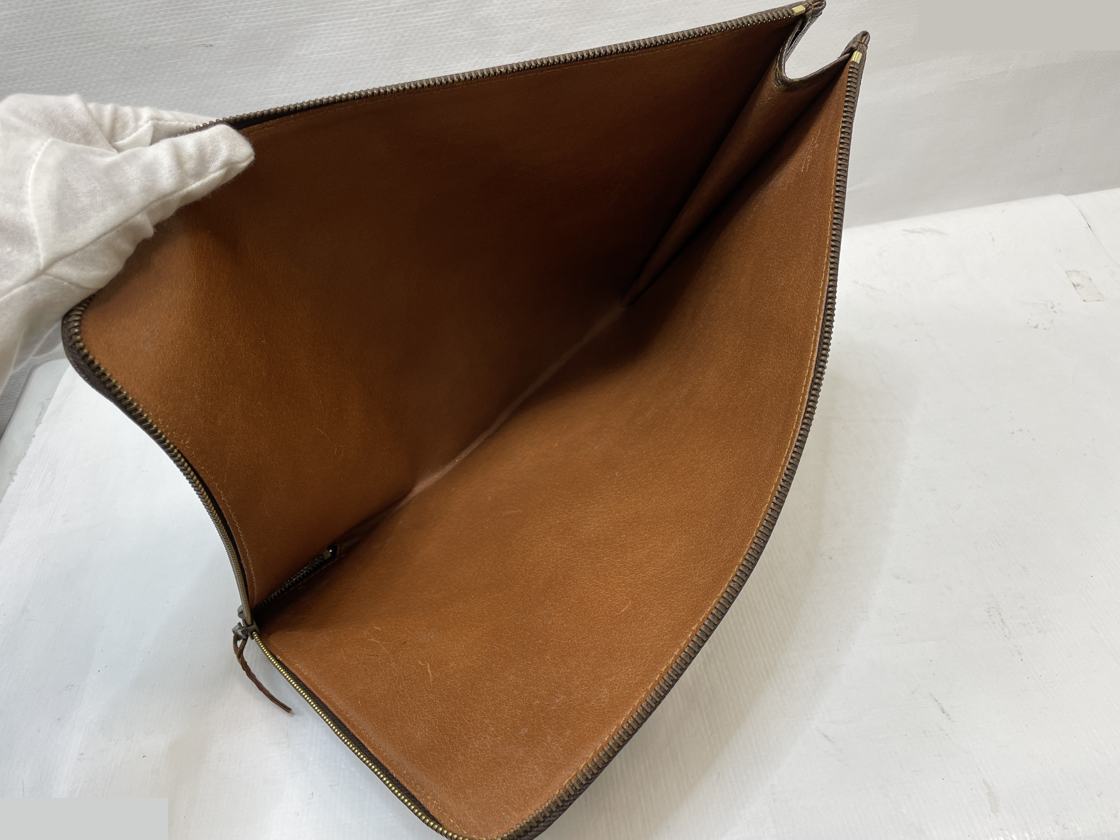 Monogram Poche Documents Document Case, Brown — view 8