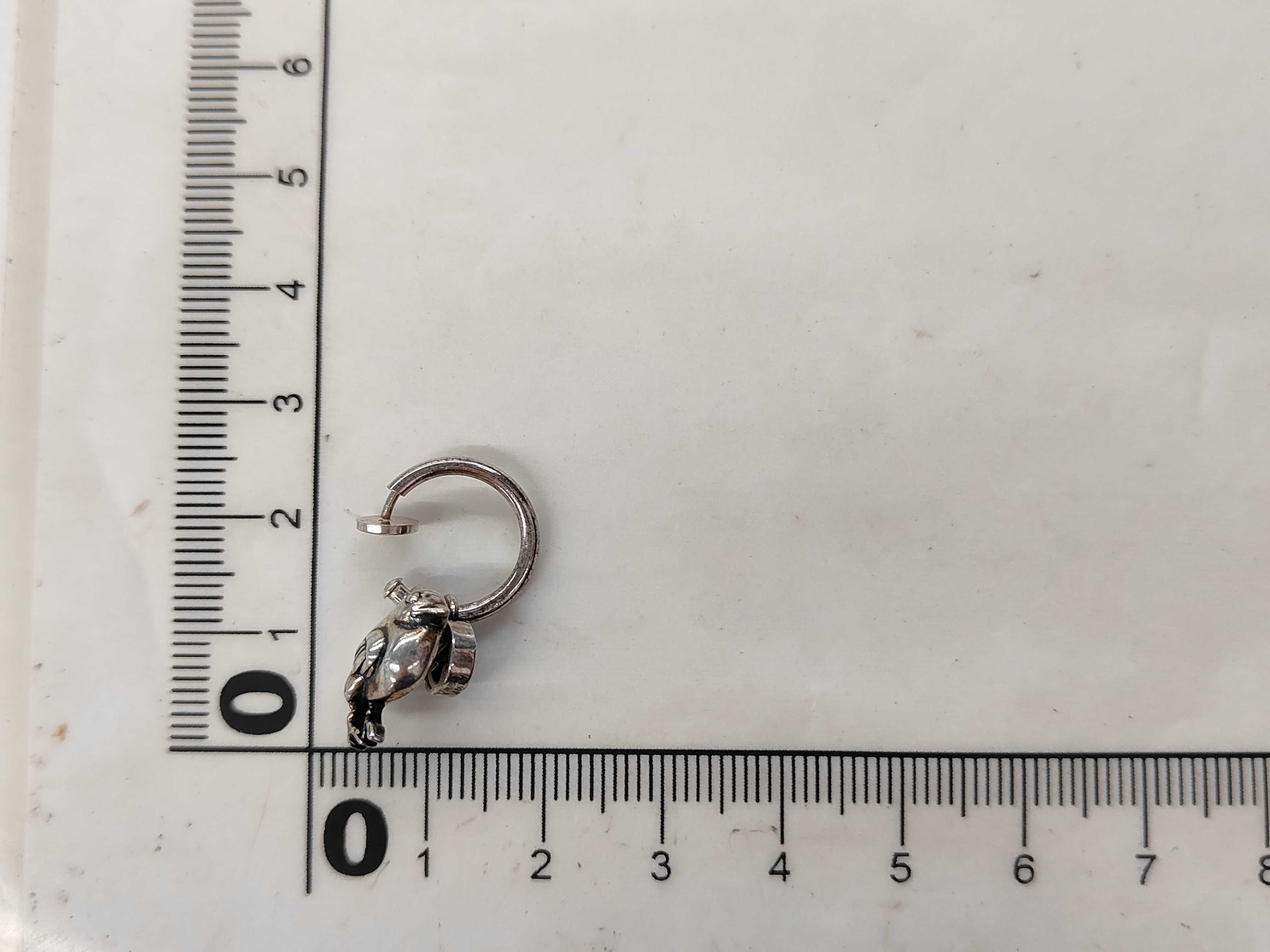 635584 Clip Earrings, Chick Design, Sterling Silver 925, Unisex Earrings — view 4