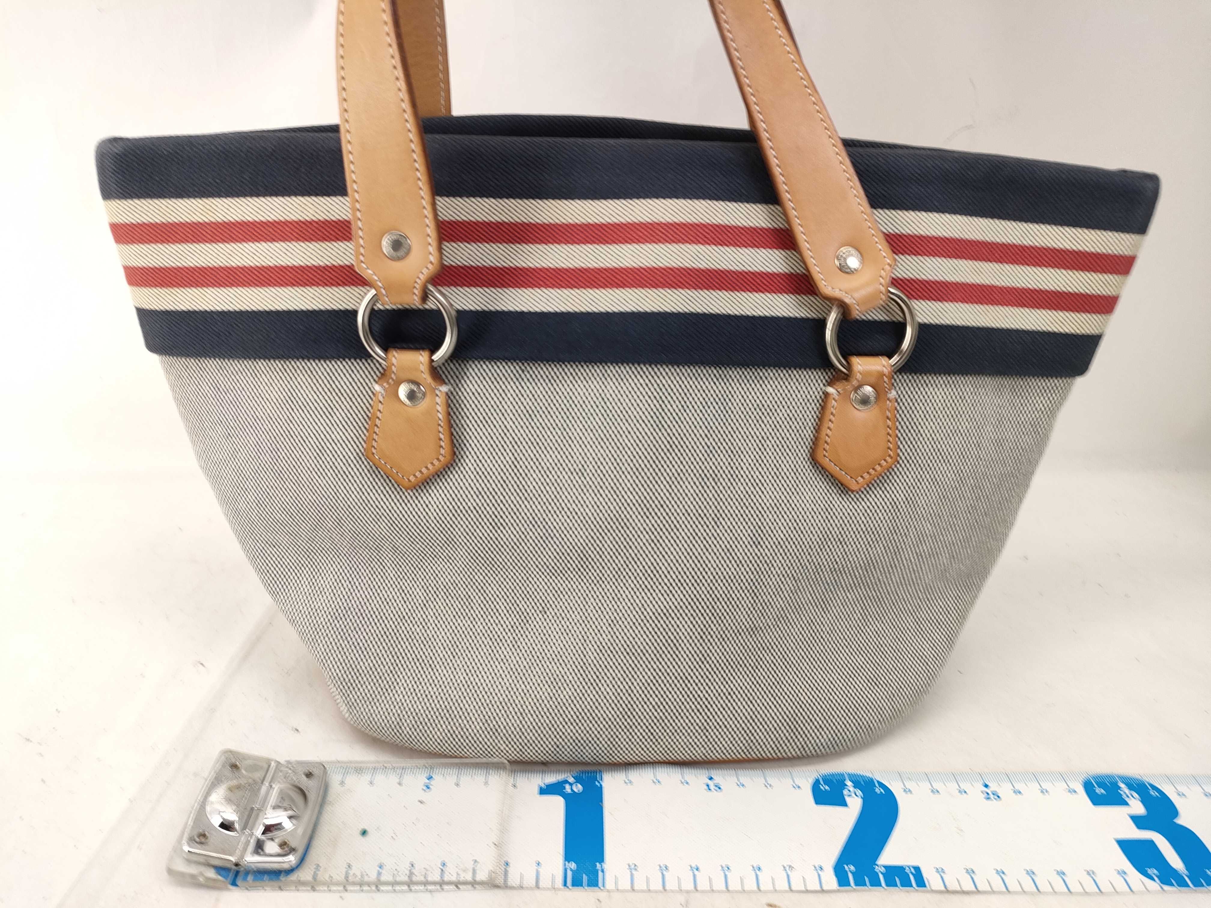 tote bag, canvas, gray/navy, handbag — view 2