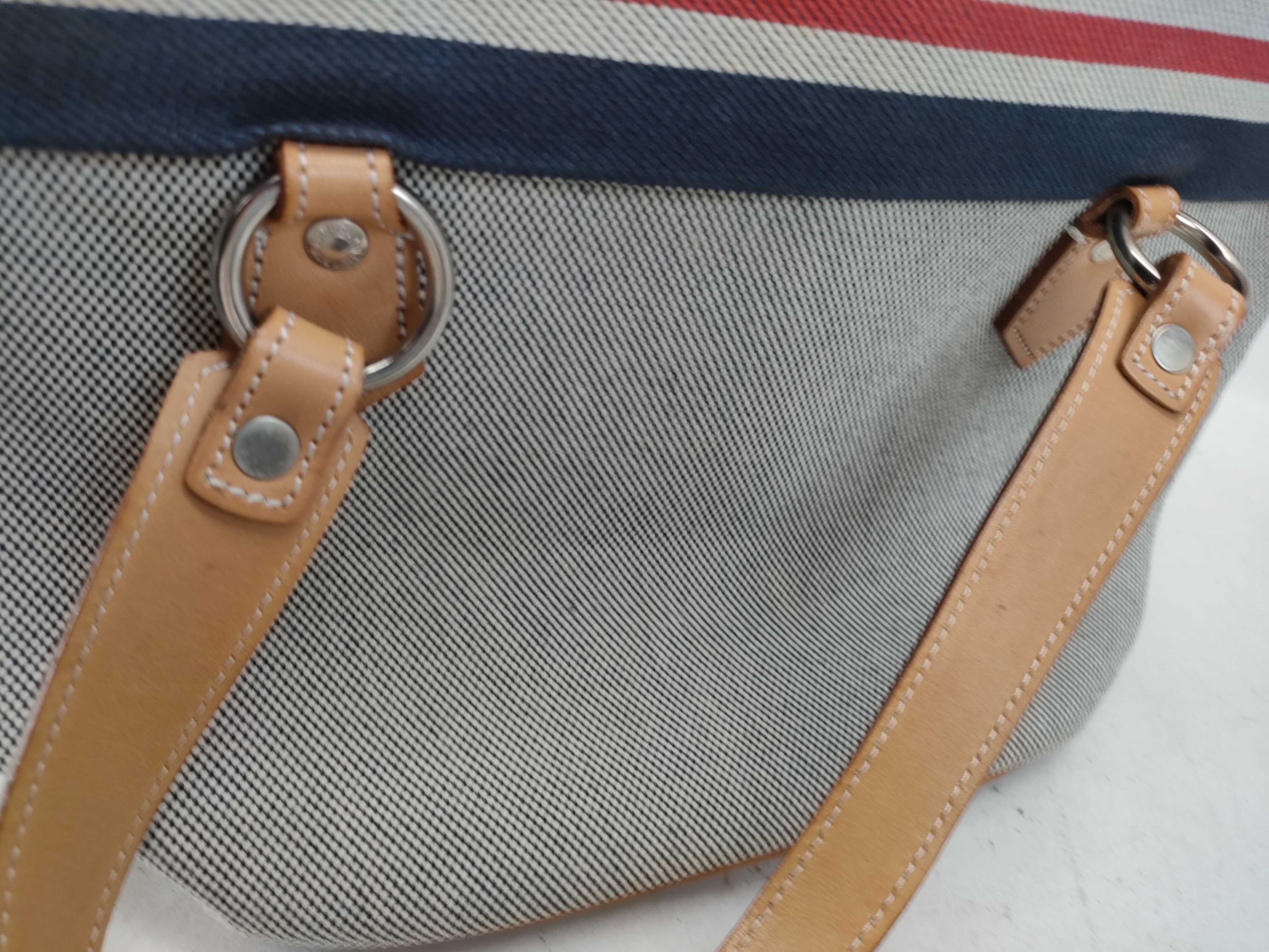 tote bag, canvas, gray/navy, handbag — view 7