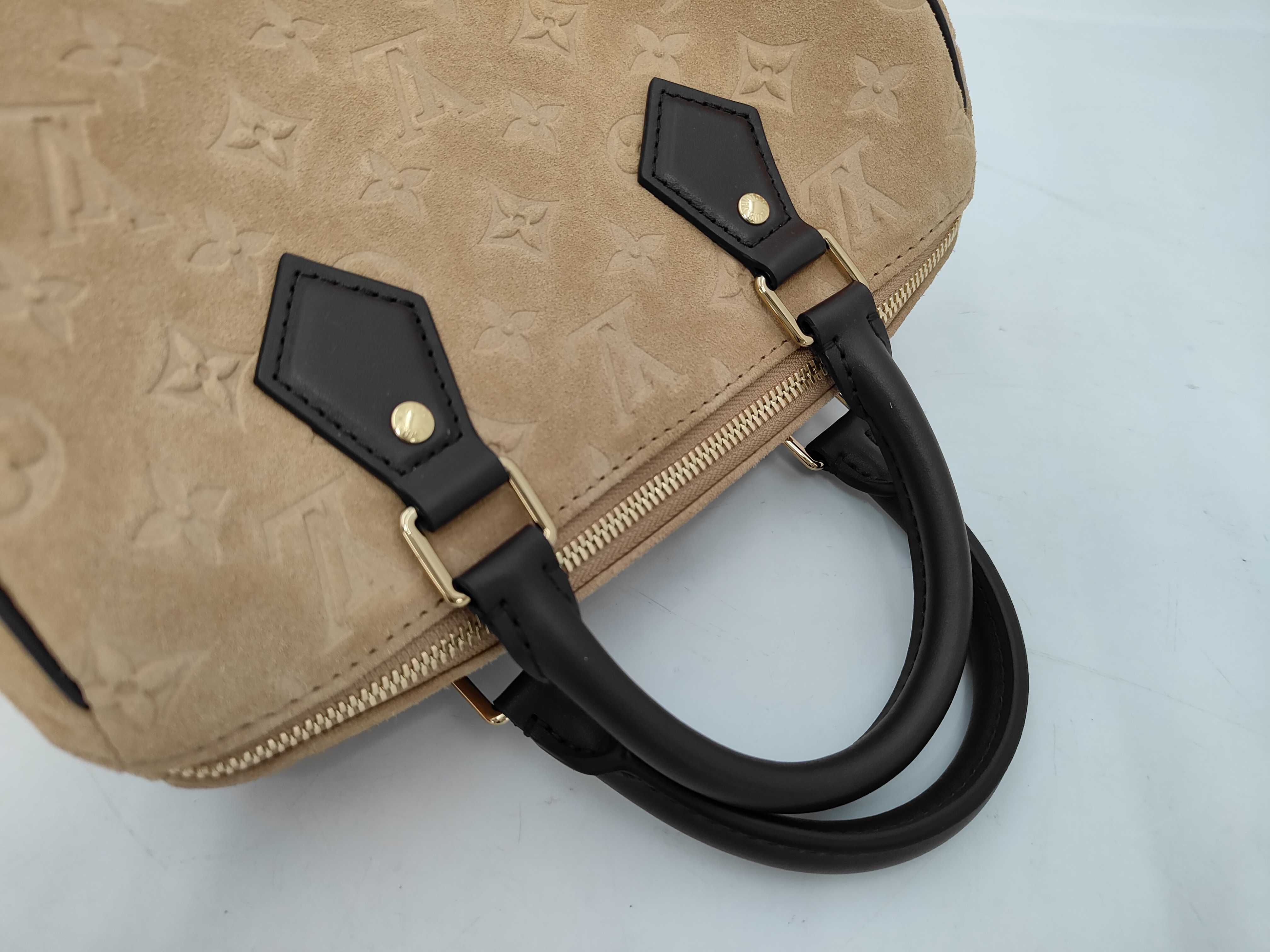 Monogram Suede M2A383 Speedy Bandoulière 25 RFID Verified Handbag — view 3