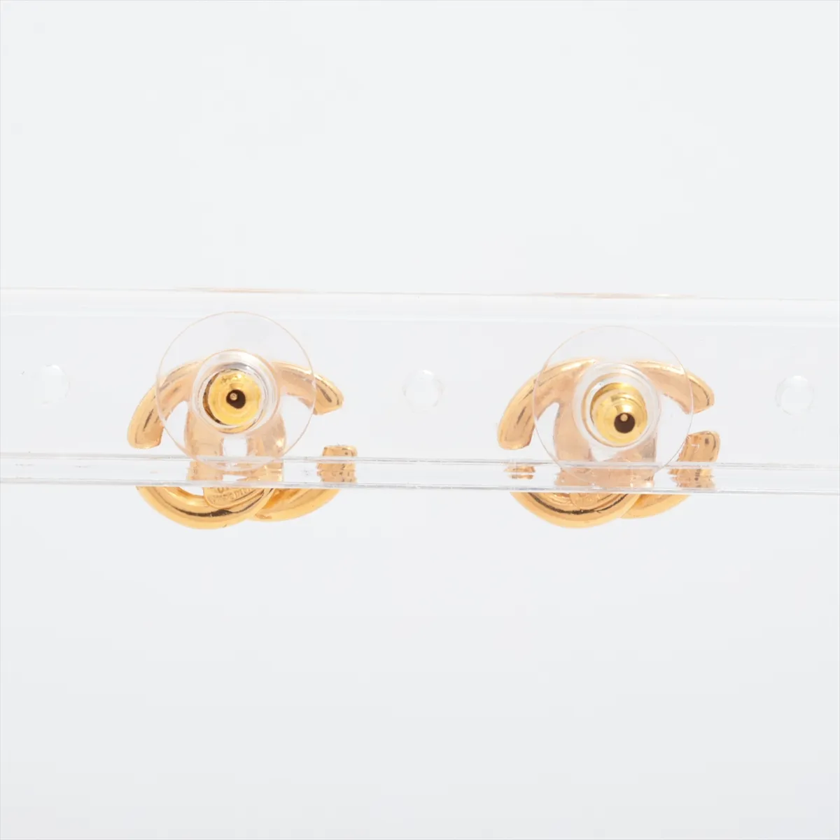 Coco Mark 01P Earrings (Pair) GP Gold. Shows signs of wear, — view 2