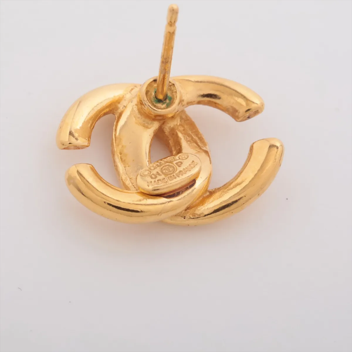 Coco Mark 01P Earrings (Pair) GP Gold. Shows signs of wear, — view 5