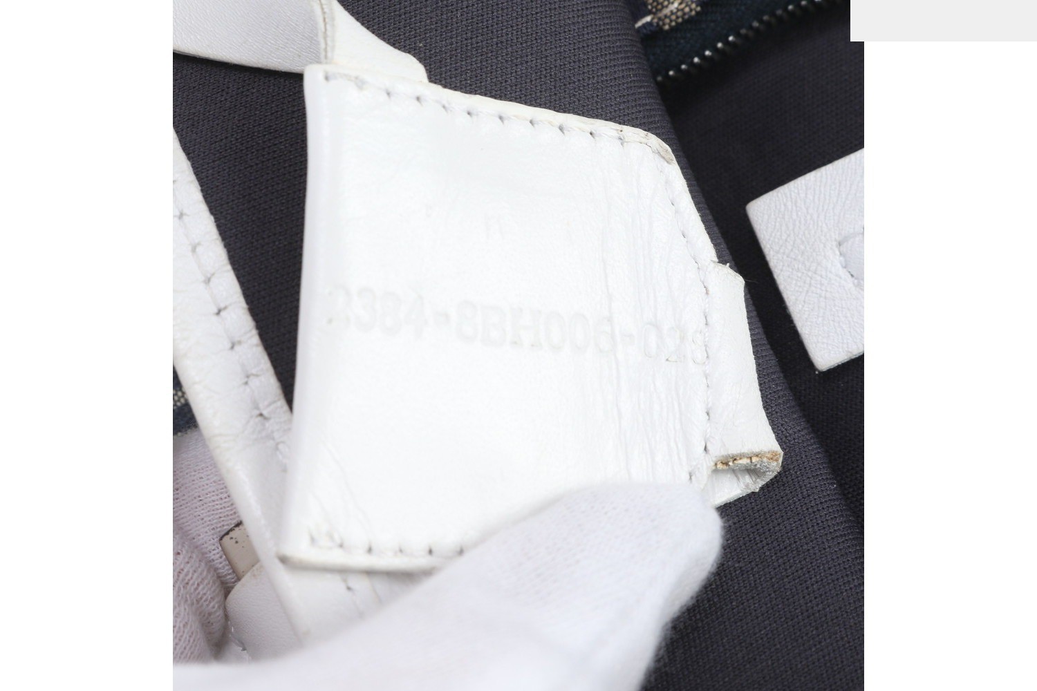Zucchino FF Leather Canvas Tote Bag — view 9