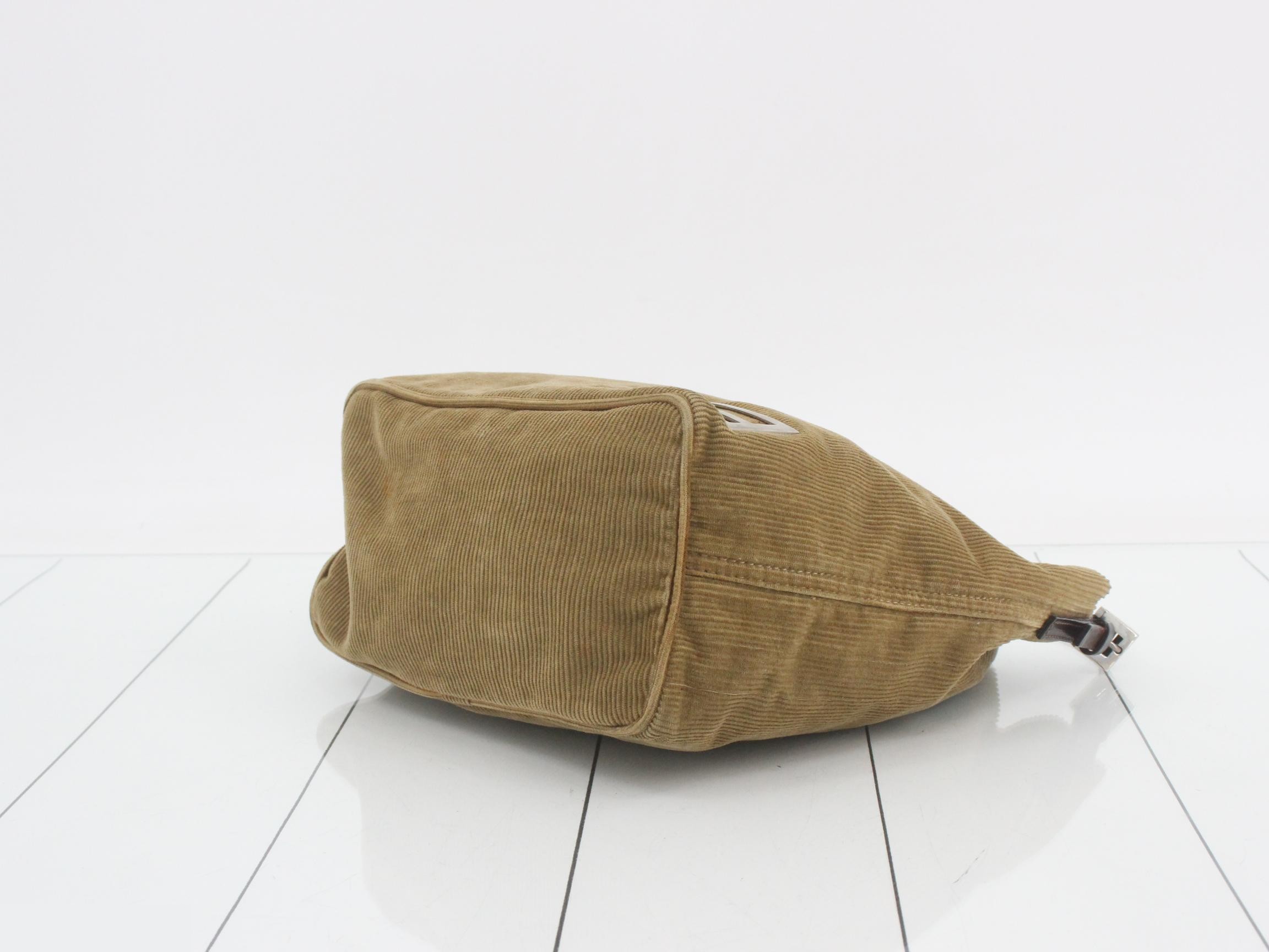 Zucca logo corduroy one-shoulder bag — view 6