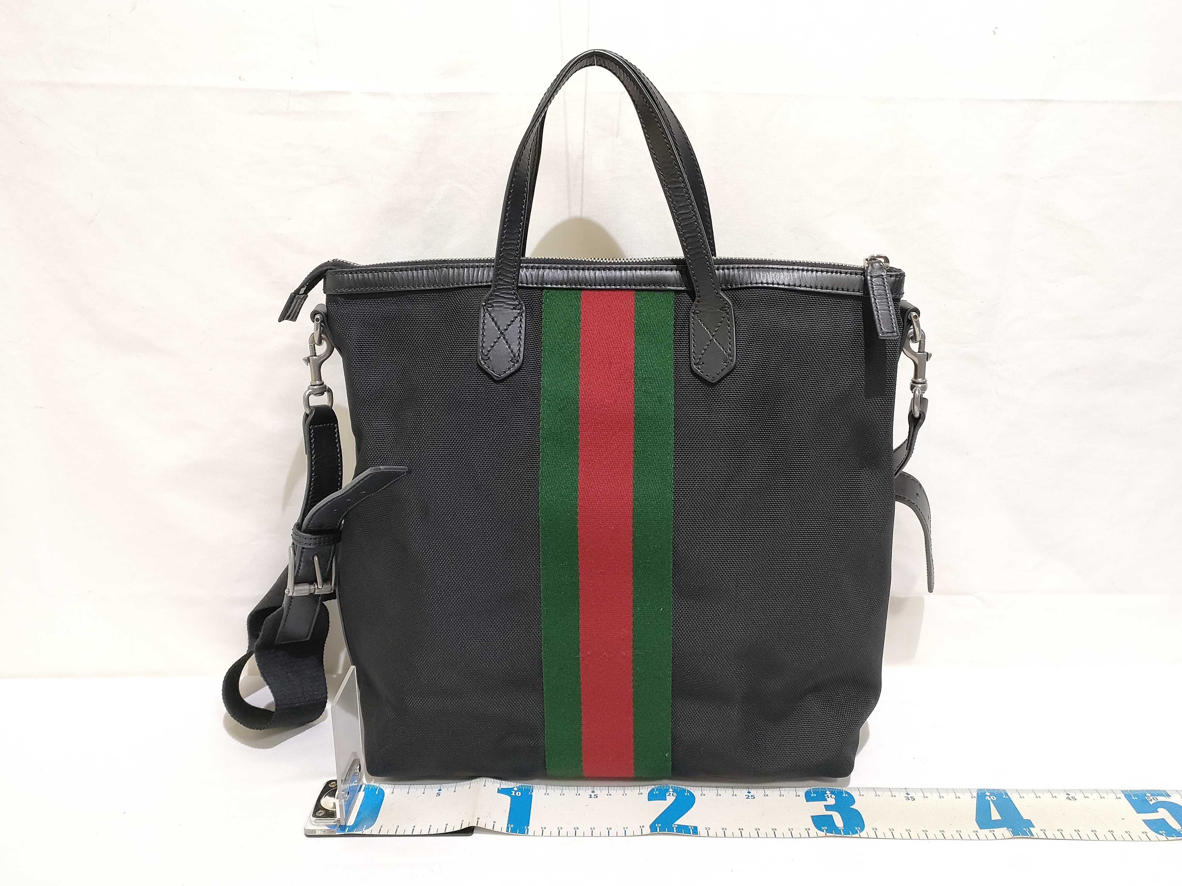 Sherry Line Nylon x Leather 2-Way Tote Bag, Black, 619751 (Outlet Tote Bag) — view 2