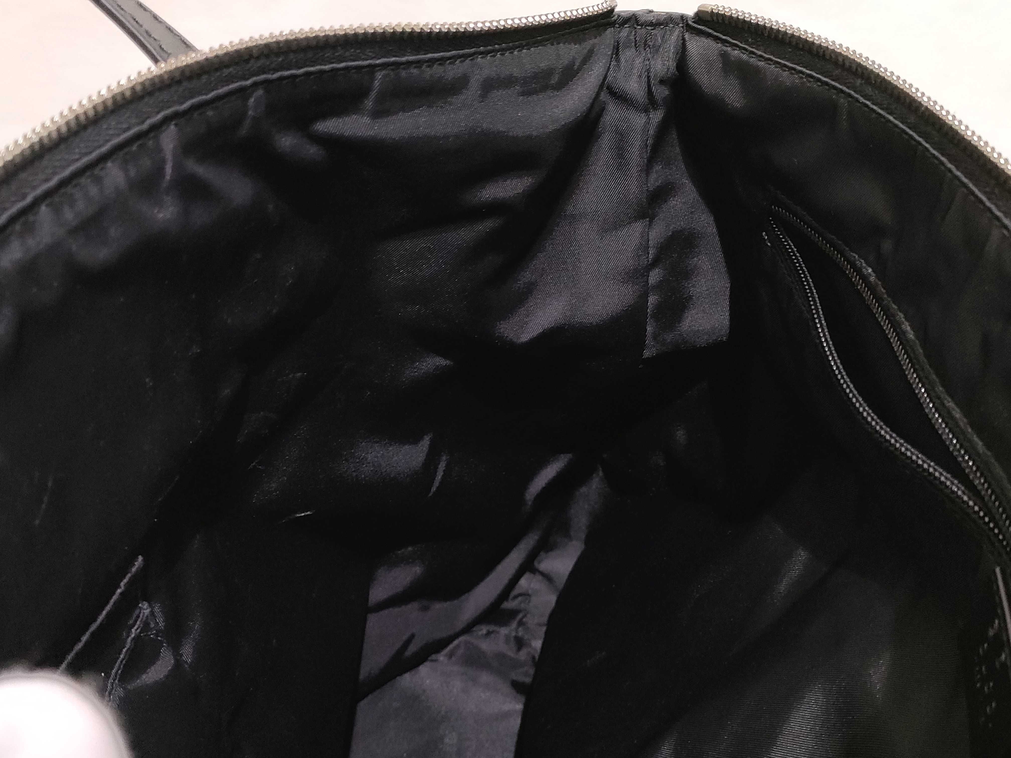 Sherry Line Nylon x Leather 2-Way Tote Bag, Black, 619751 (Outlet Tote Bag) — view 12