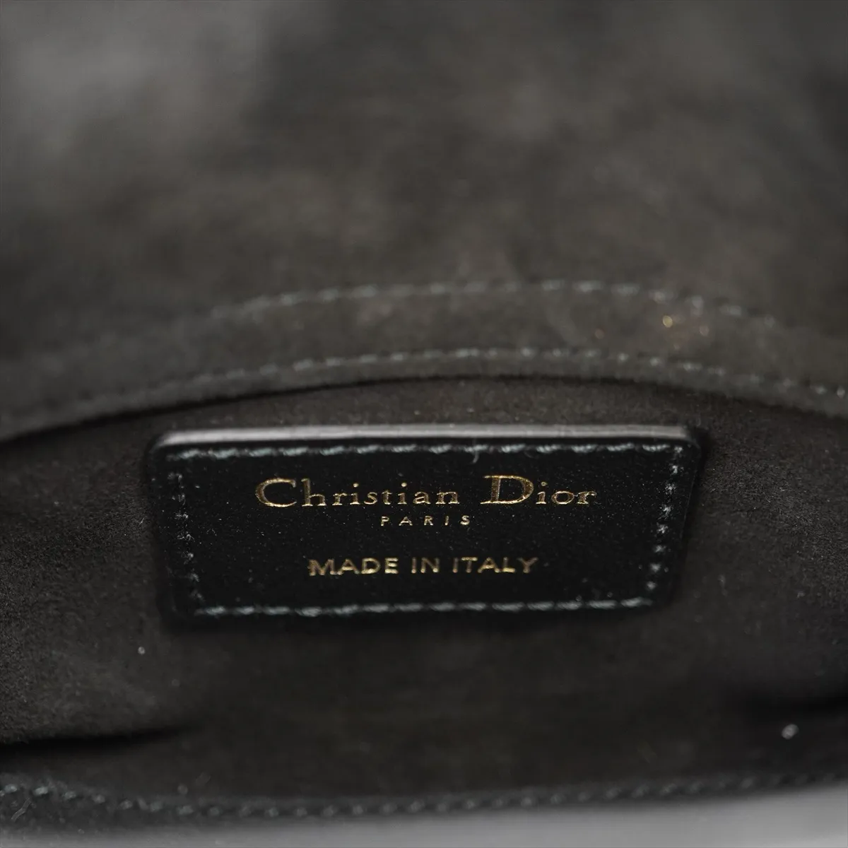Lady Dior Cannage Micro Calfskin 2-Way Handbag, Black, 10-MA-1202, Gold Hardware — view 10