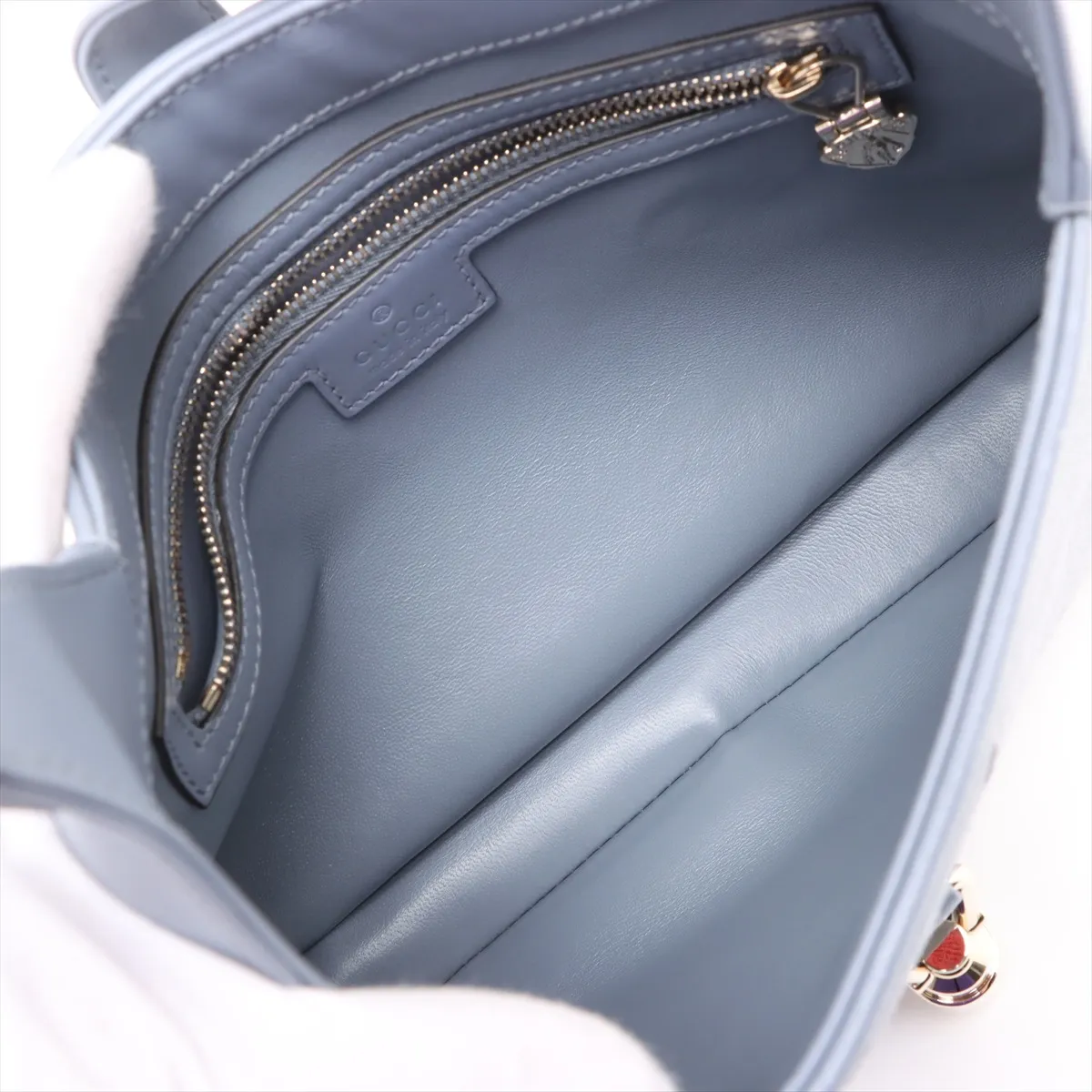 Jackie 1961 Suede x Leather Shoulder Bag Blue 820415 — view 8
