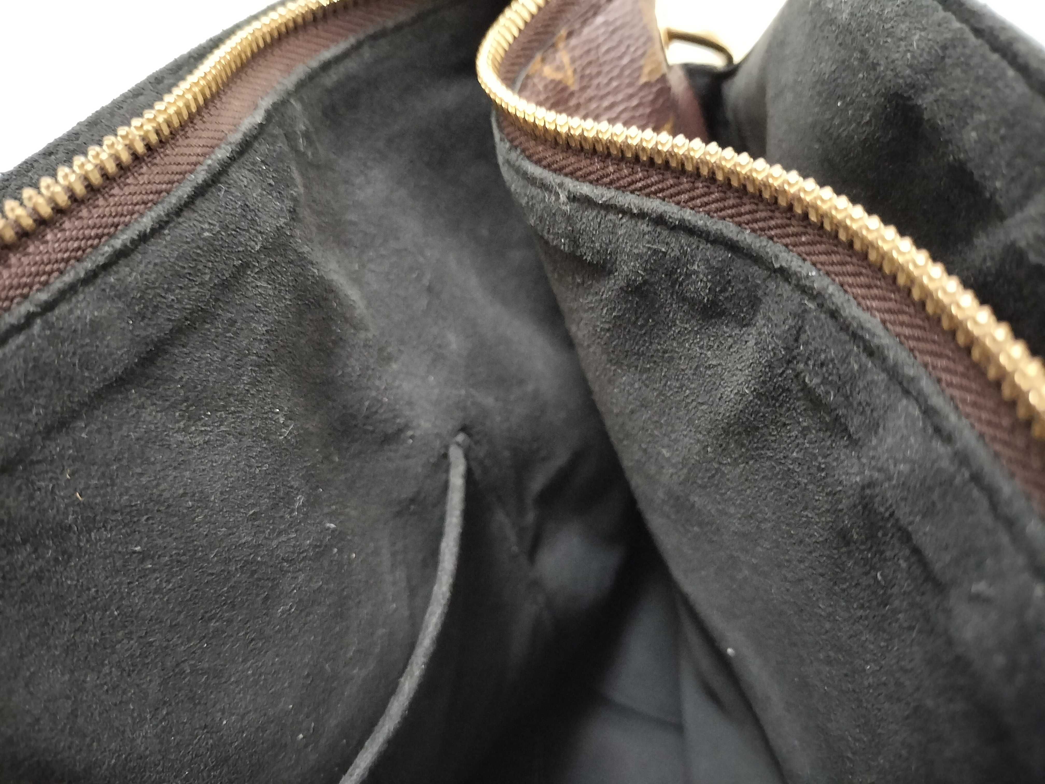 Monogram Louis Vuitton M44351 Monogram Flower Zipped PM Tote Bag Black Gold Hardware Tote Bag — view 13