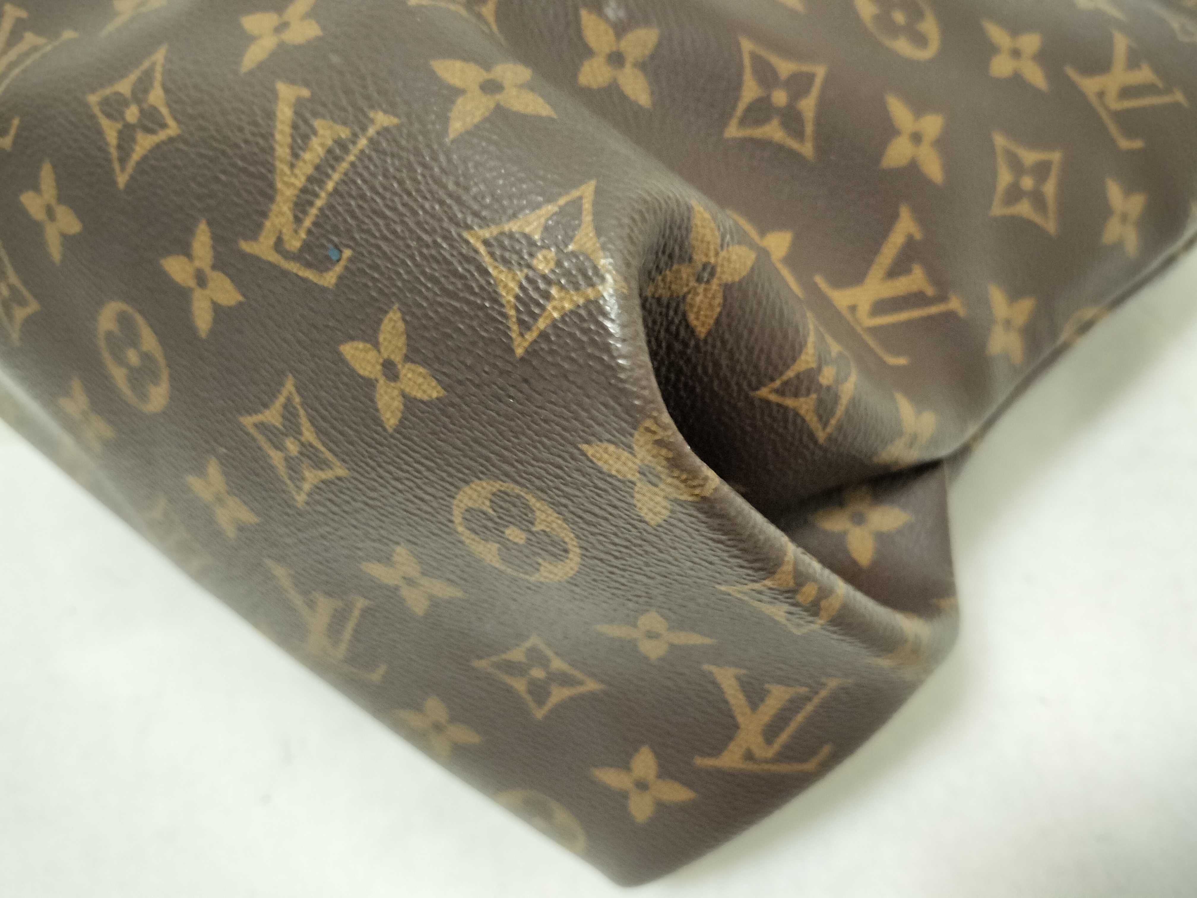 Monogram Louis Vuitton M44351 Monogram Flower Zipped PM Tote Bag Black Gold Hardware Tote Bag — view 7