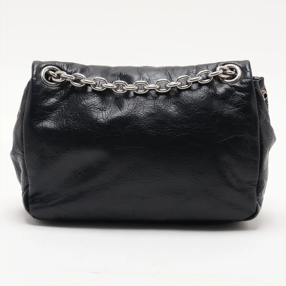 Monaco 792977 Leather Chain Shoulder Bag, Black — view 2