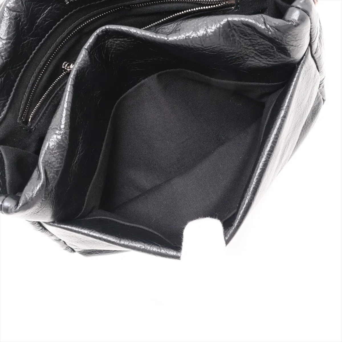Monaco 792977 Leather Chain Shoulder Bag, Black — view 8