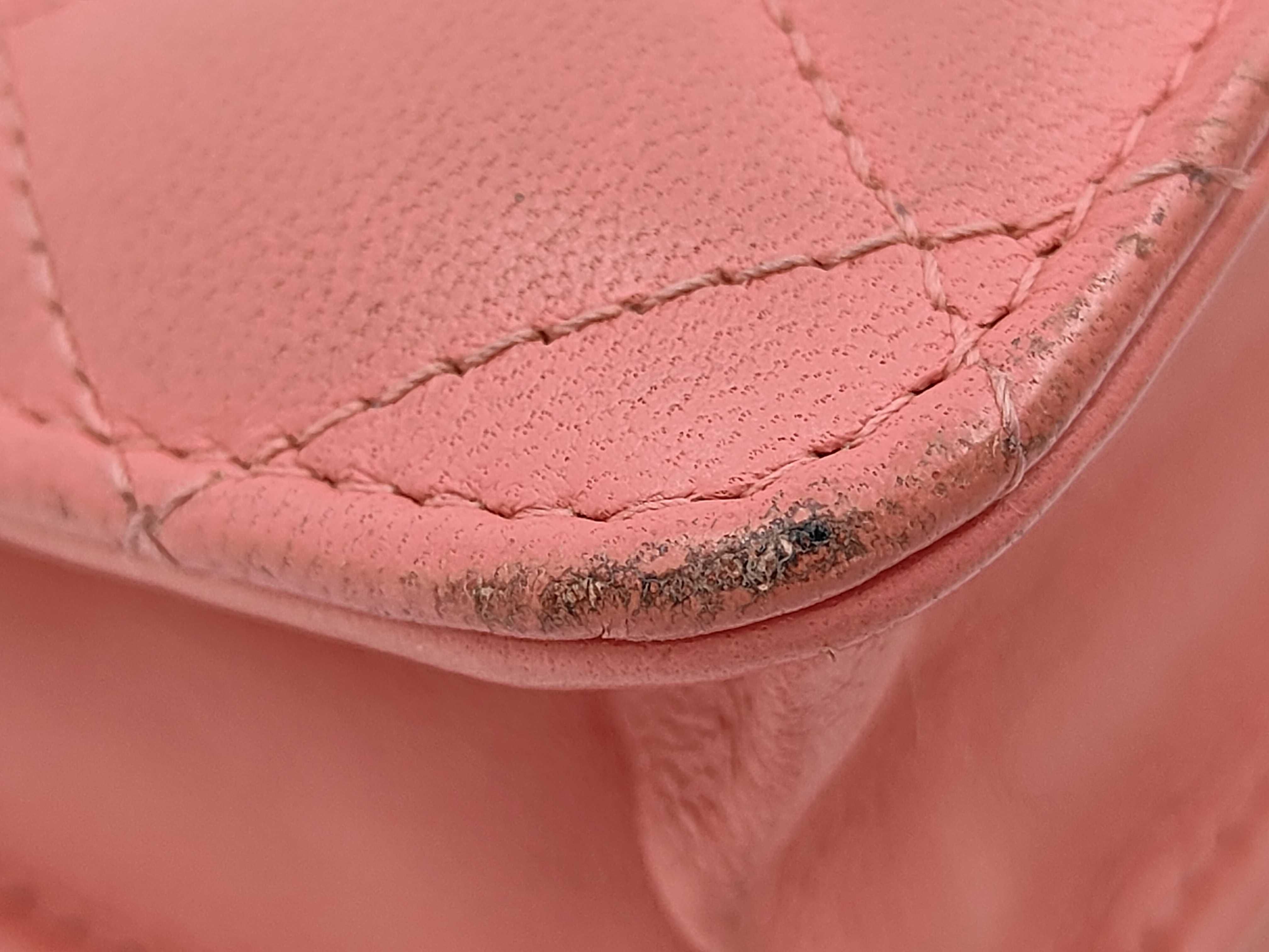 Chain Wallet Lambskin Pink Gold Shoulder Bag — view 4