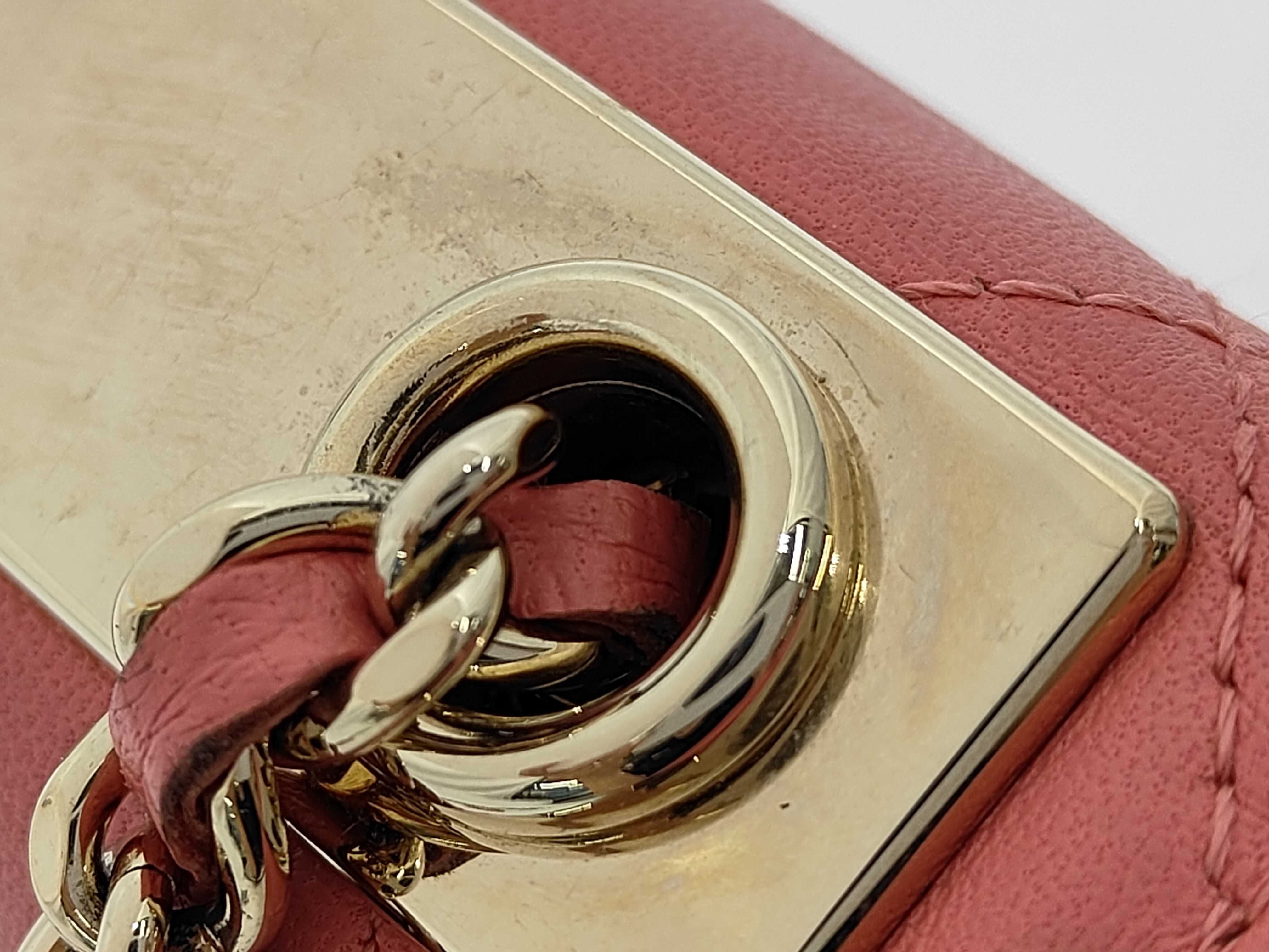 Chain Wallet Lambskin Pink Gold Shoulder Bag — view 7