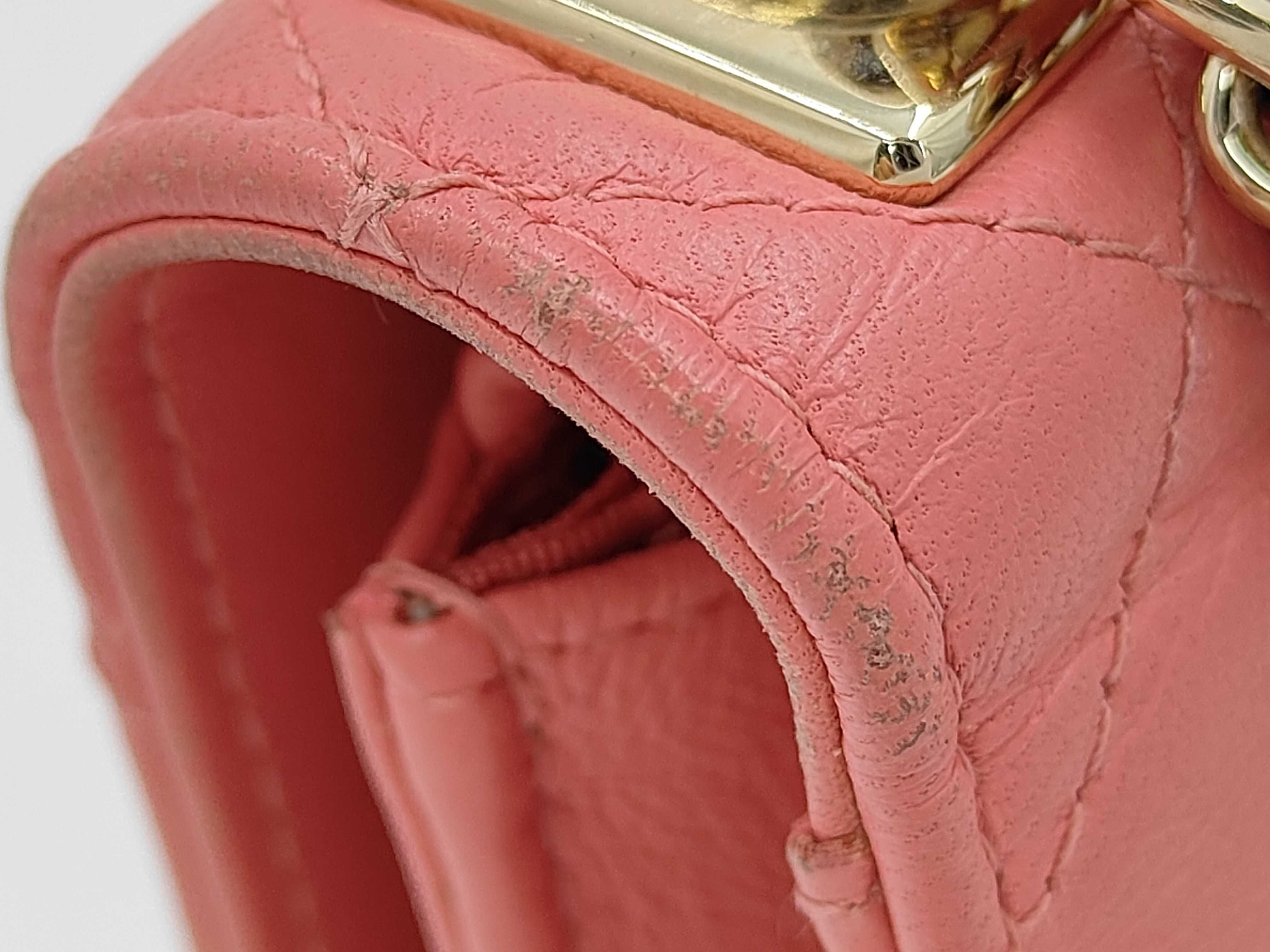 Chain Wallet Lambskin Pink Gold Shoulder Bag — view 8