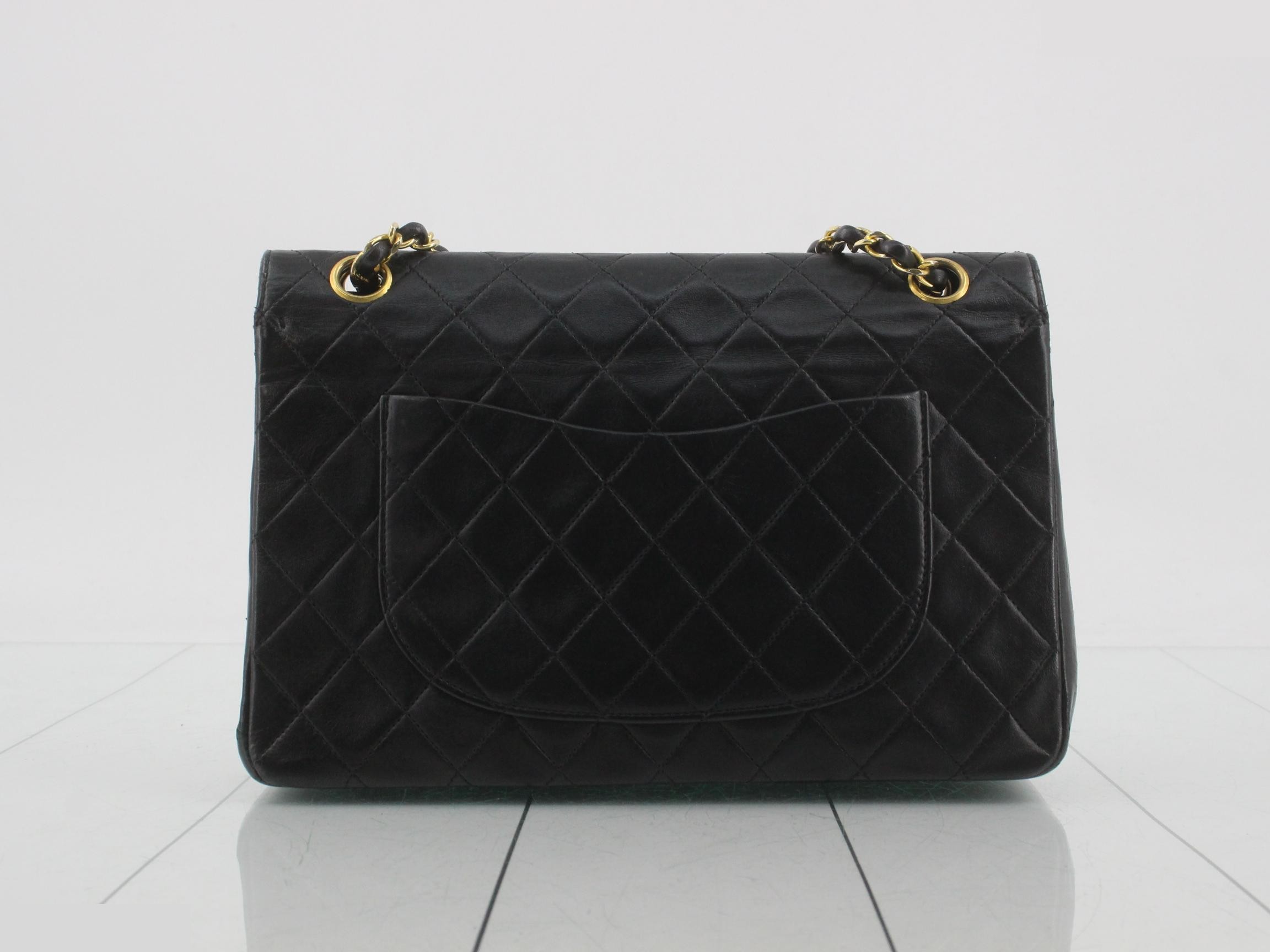 Matelassé Classic Flap Shoulder Bag, Medium, Lambskin — view 2