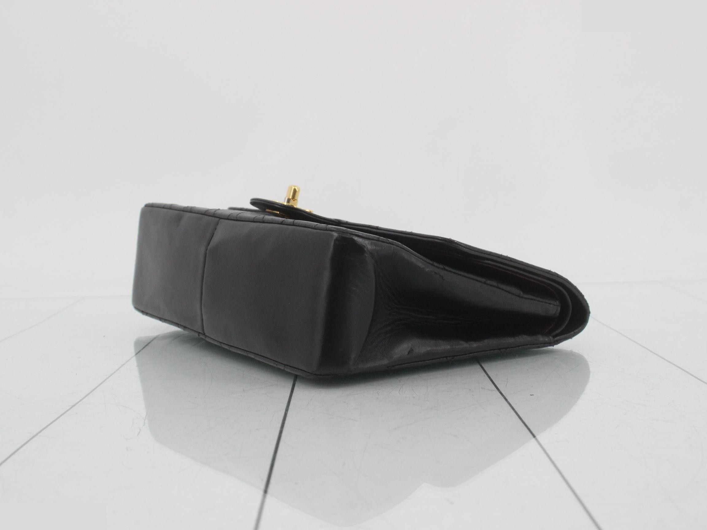 Matelassé Classic Flap Shoulder Bag, Medium, Lambskin — view 6