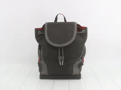 EXPLORAFUNK S Black Leather Backpack