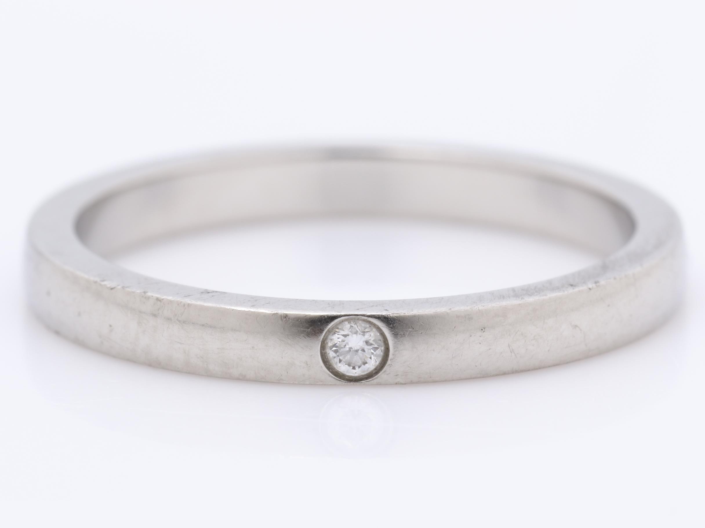 Ballerina Wedding Band Ring, PT950, 3.3g, #49 — view 2