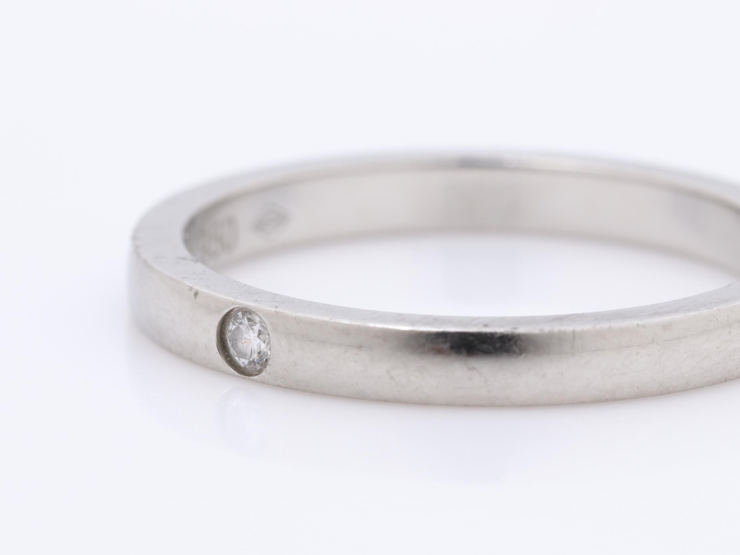 Ballerina Wedding Band Ring, PT950, 3.3g, #49 — view 3