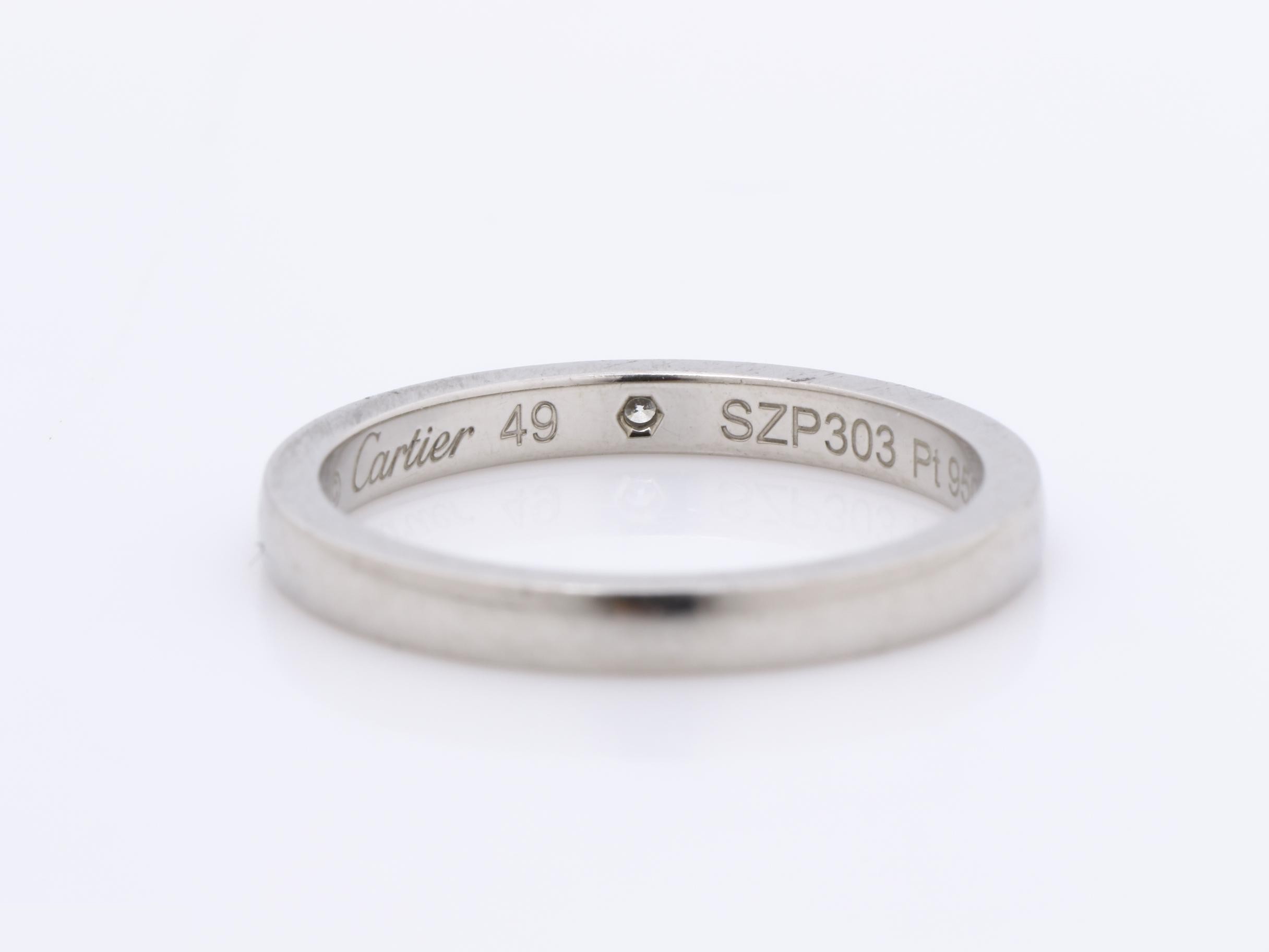 Ballerina Wedding Band Ring, PT950, 3.3g, #49 — view 4