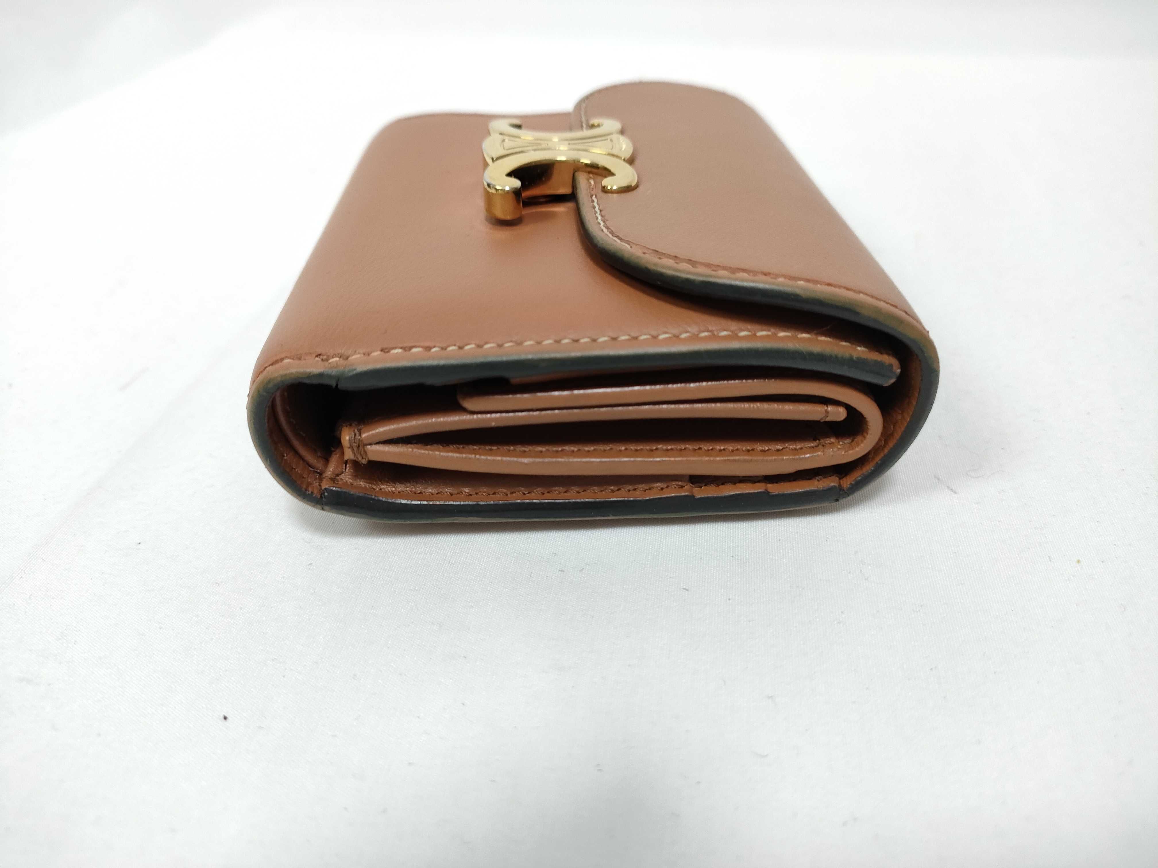 Small Flap Celine Trifold Wallet Brown Wallet — view 5