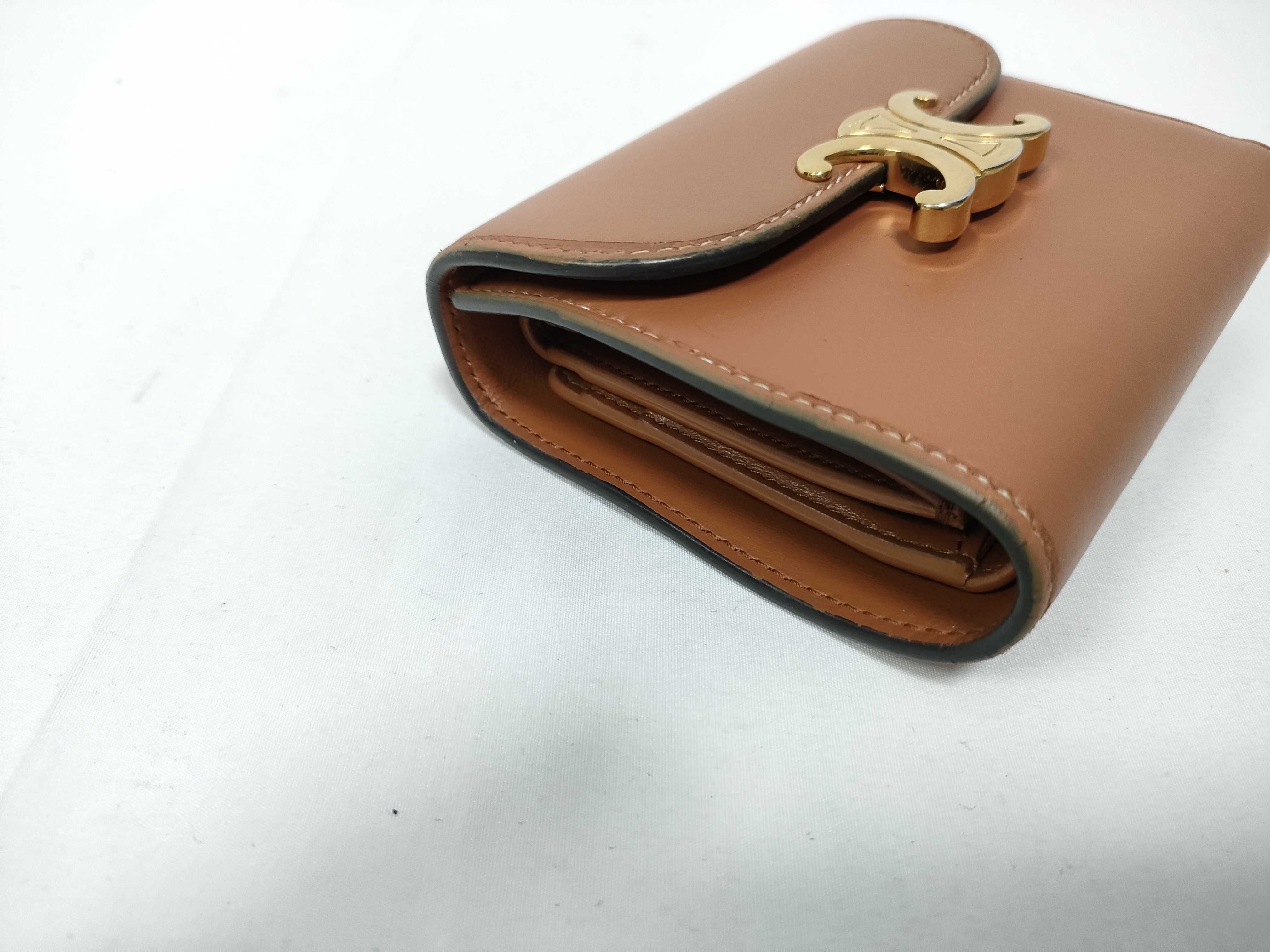 Small Flap Celine Trifold Wallet Brown Wallet — view 7