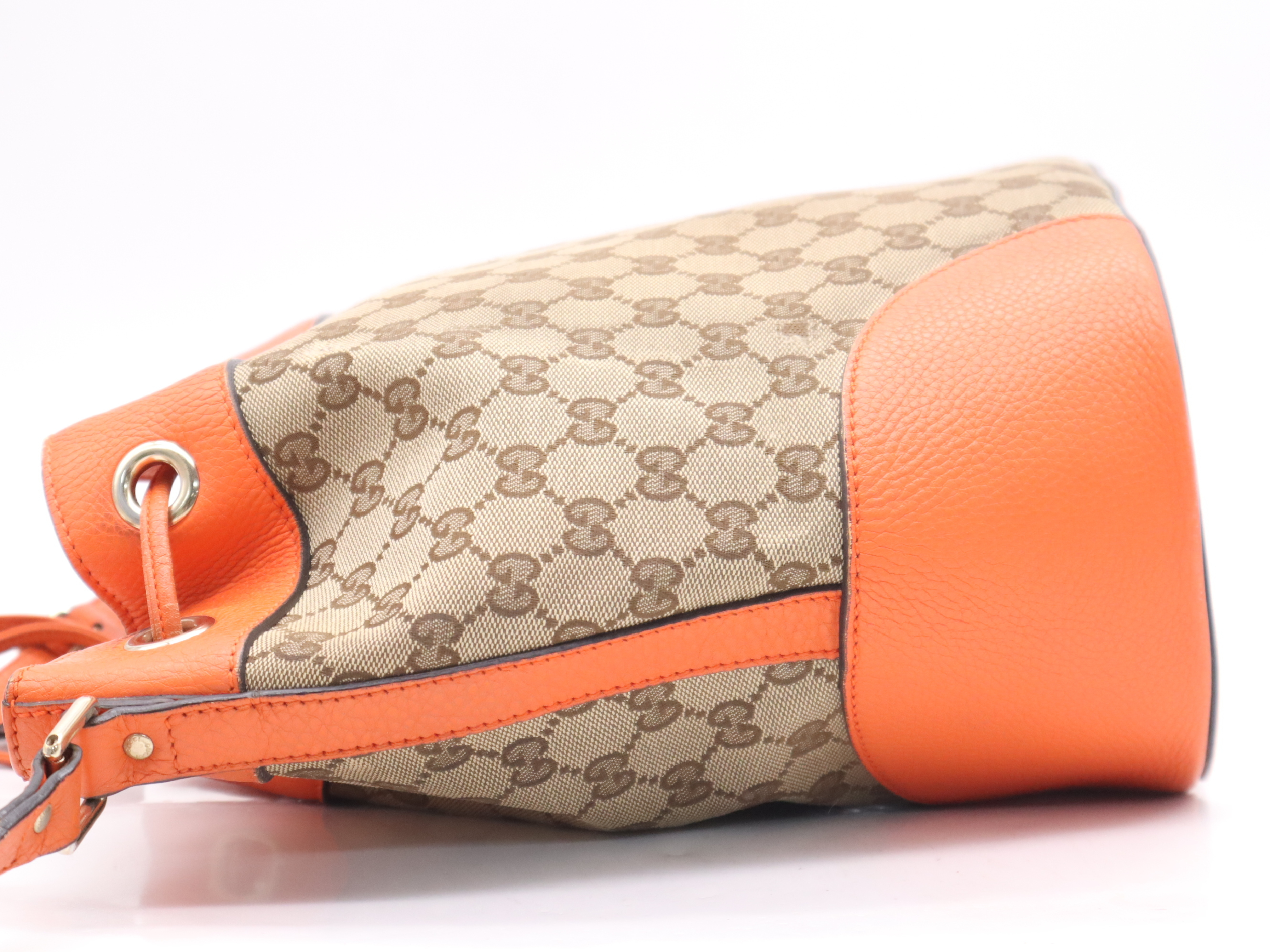 381597 GG Canvas x Leather Orange GD Hardware Shoulder Bag — view 3